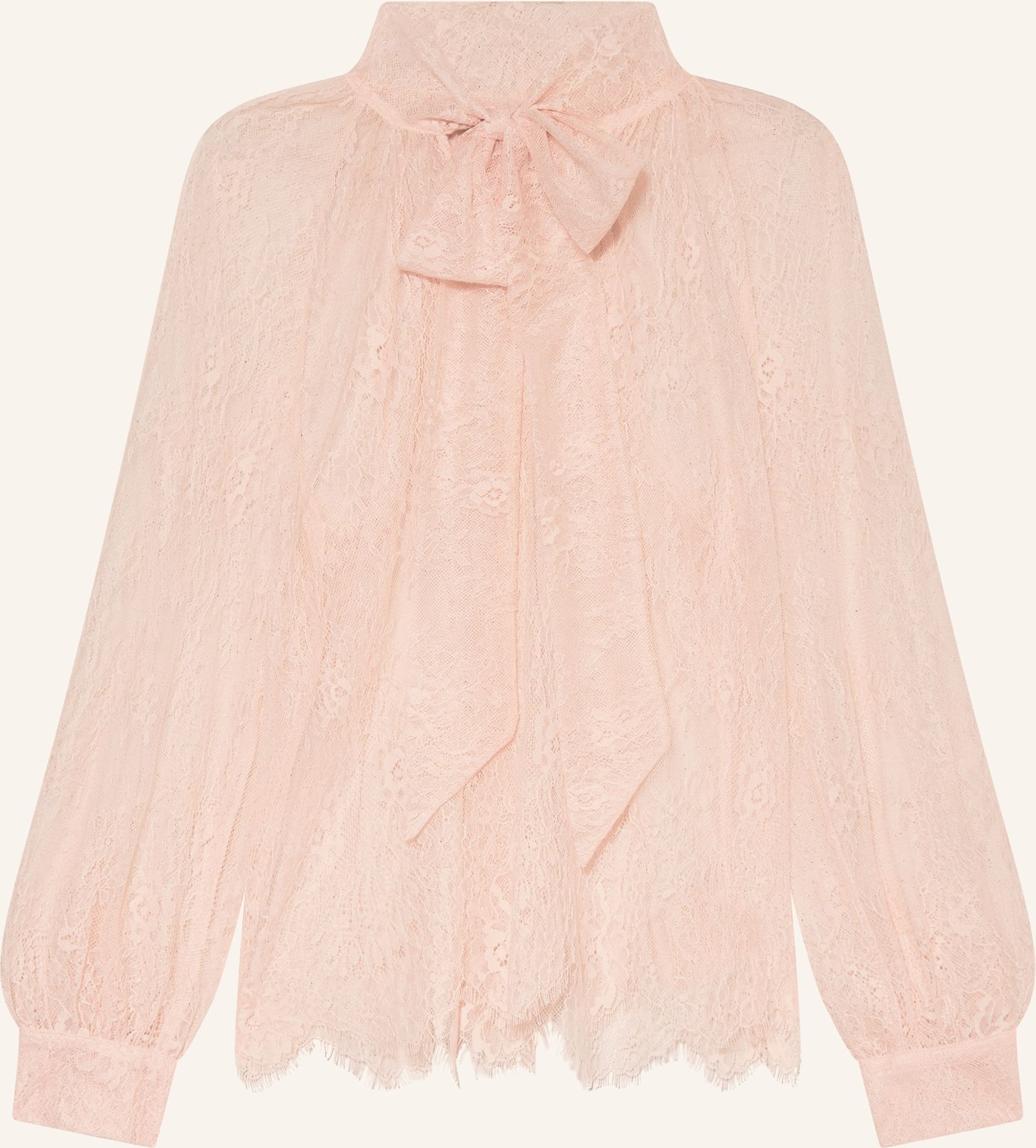 Oui Schluppenbluse Aus Spitze rosa