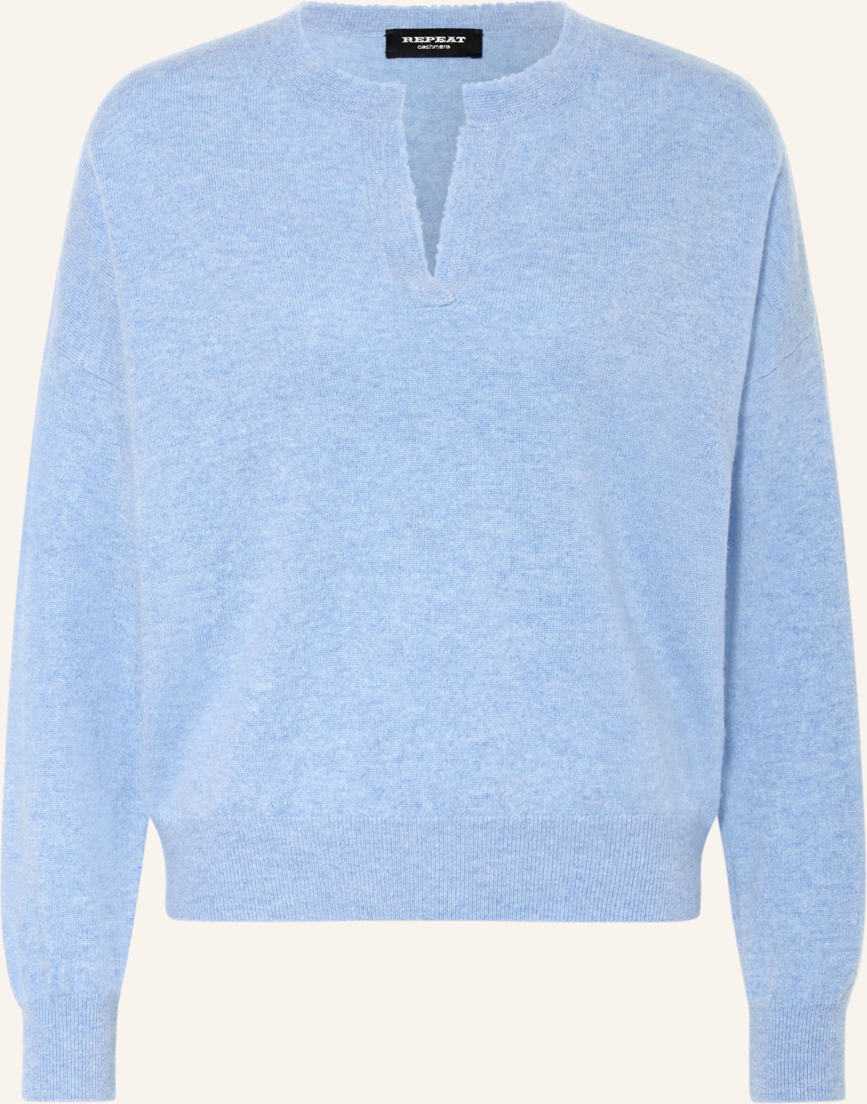 Repeat Cashmere-Pullover blau