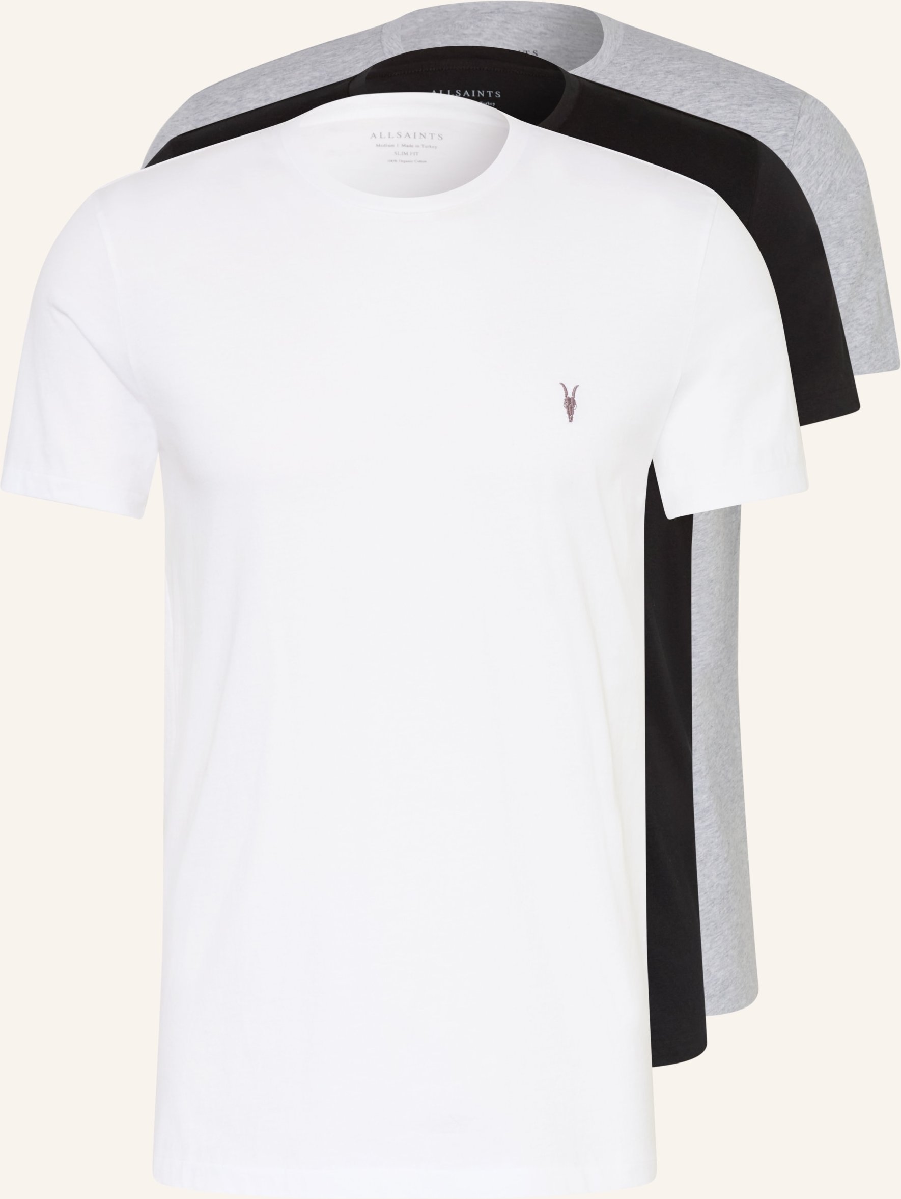 Thumbnail - Allsaints 3er-Pack T-Shirts Tonic weiss