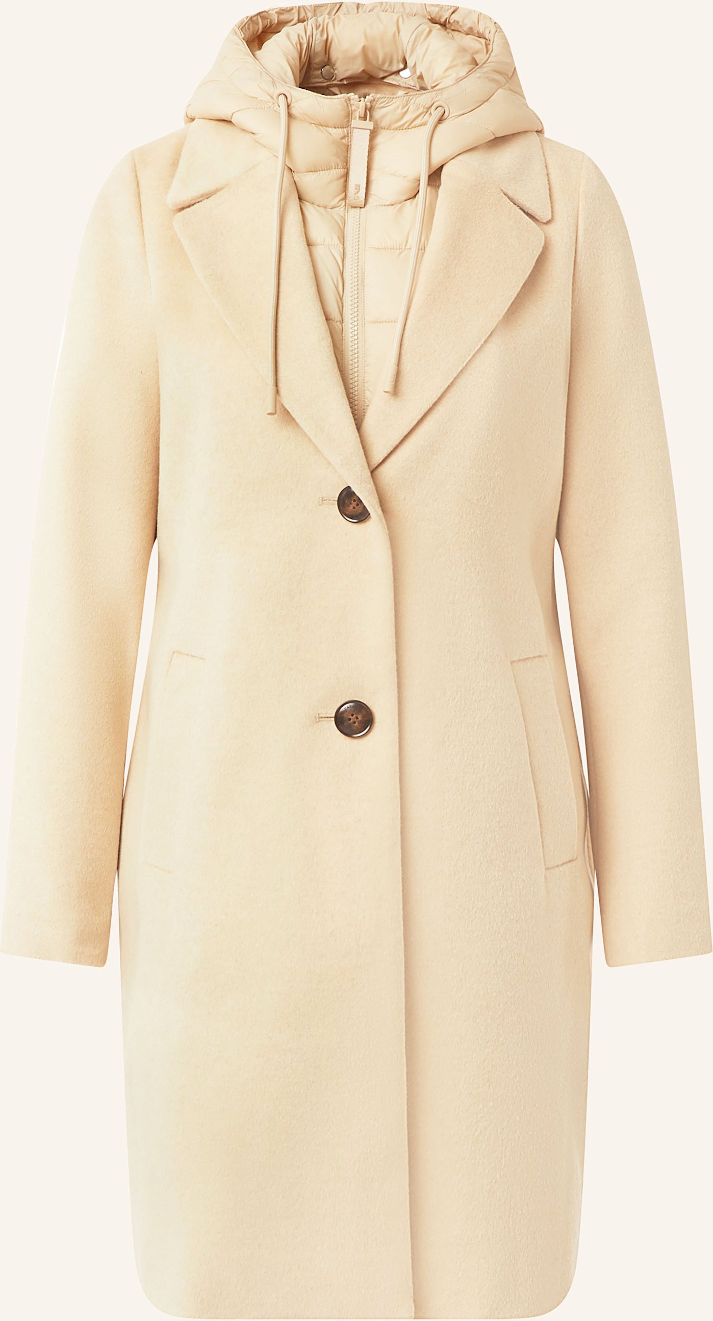 Comma Casual Identity Mantel Mit Herausnehmbarer Blende beige