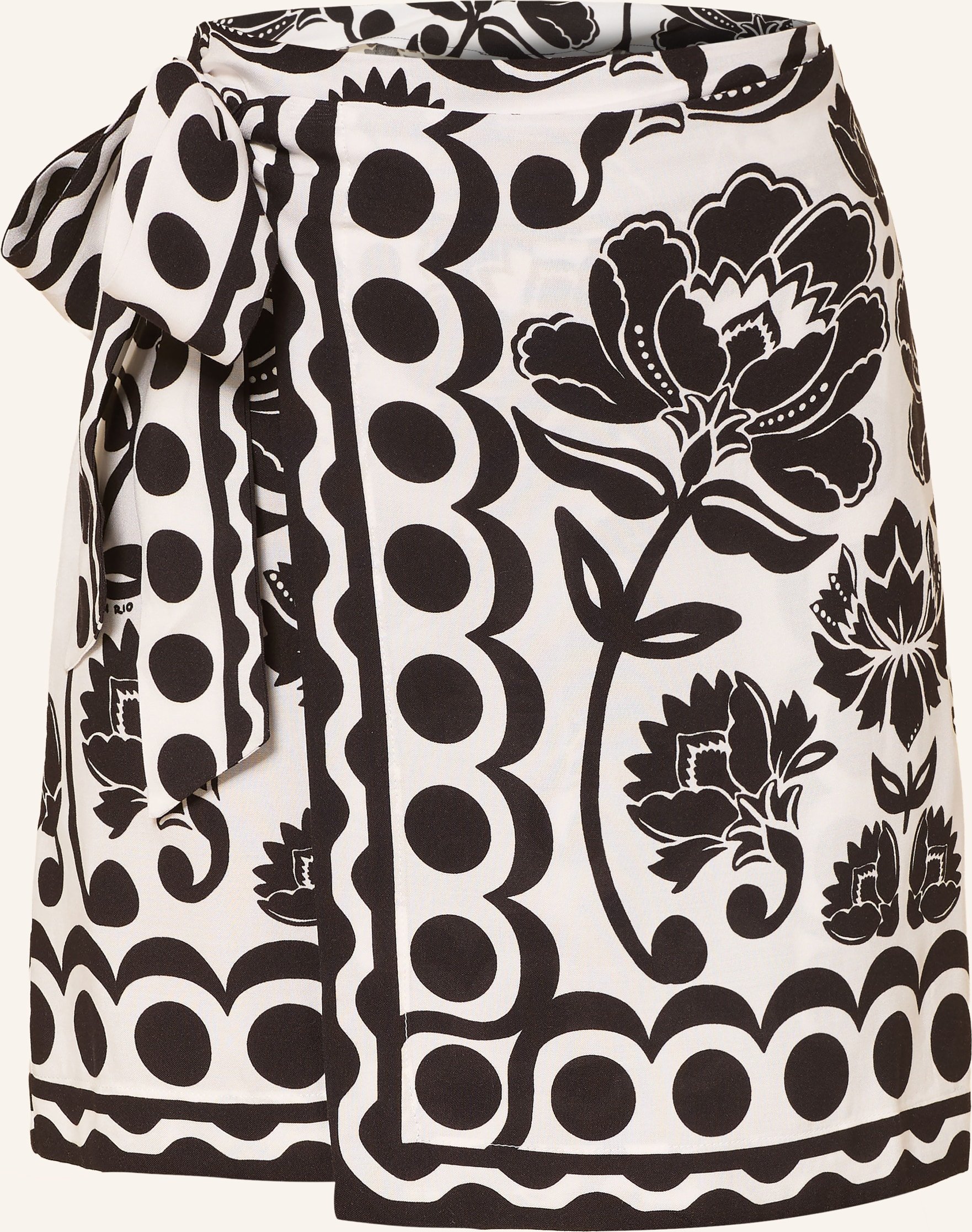 Farm Rio Wickelrock Floral Arabesque schwarz