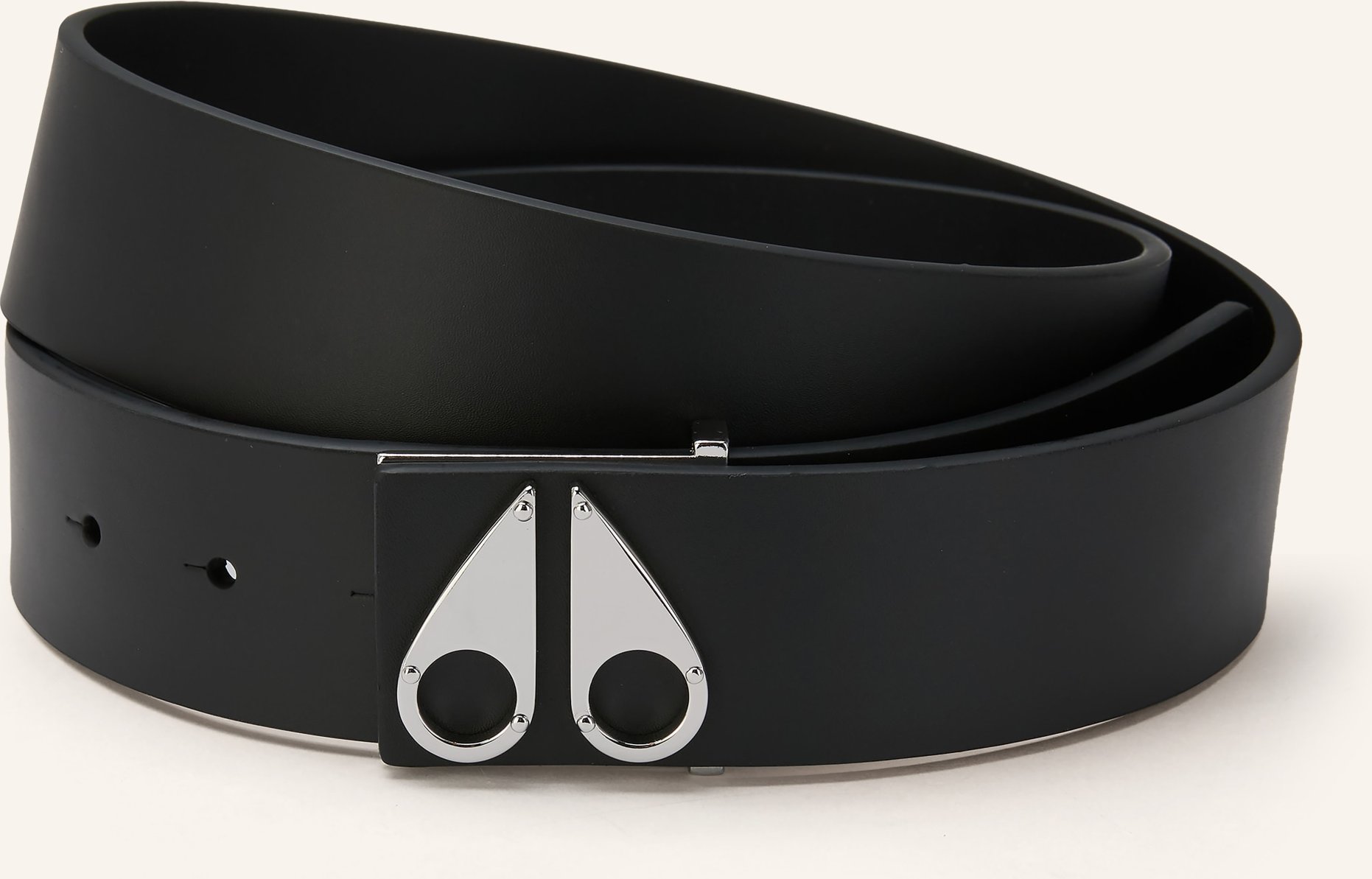 Moose Knuckles Ledergürtel schwarz