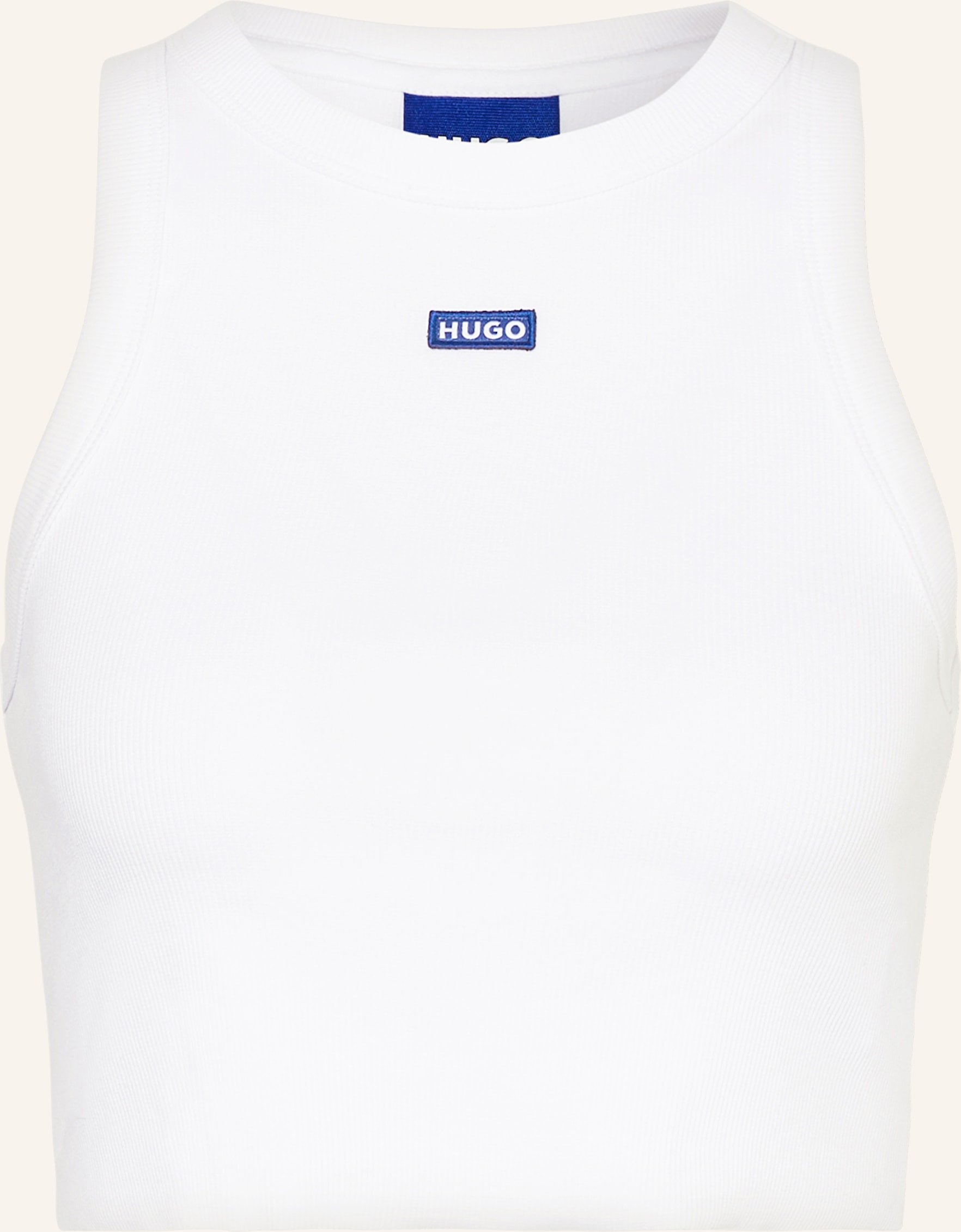 Hugo Blue Cropped-Top Baby Tank weiss