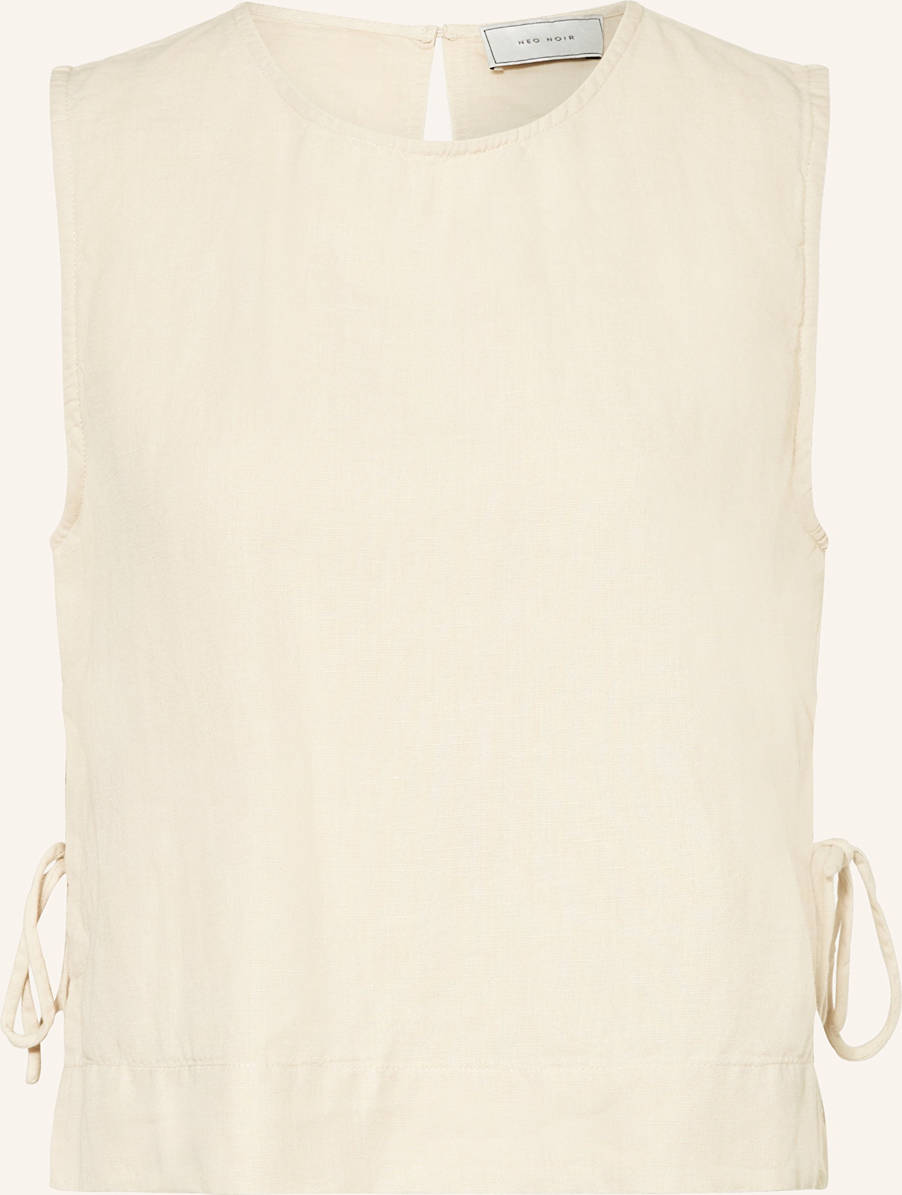 Neo Noir Top Svetlana Mit Leinen beige