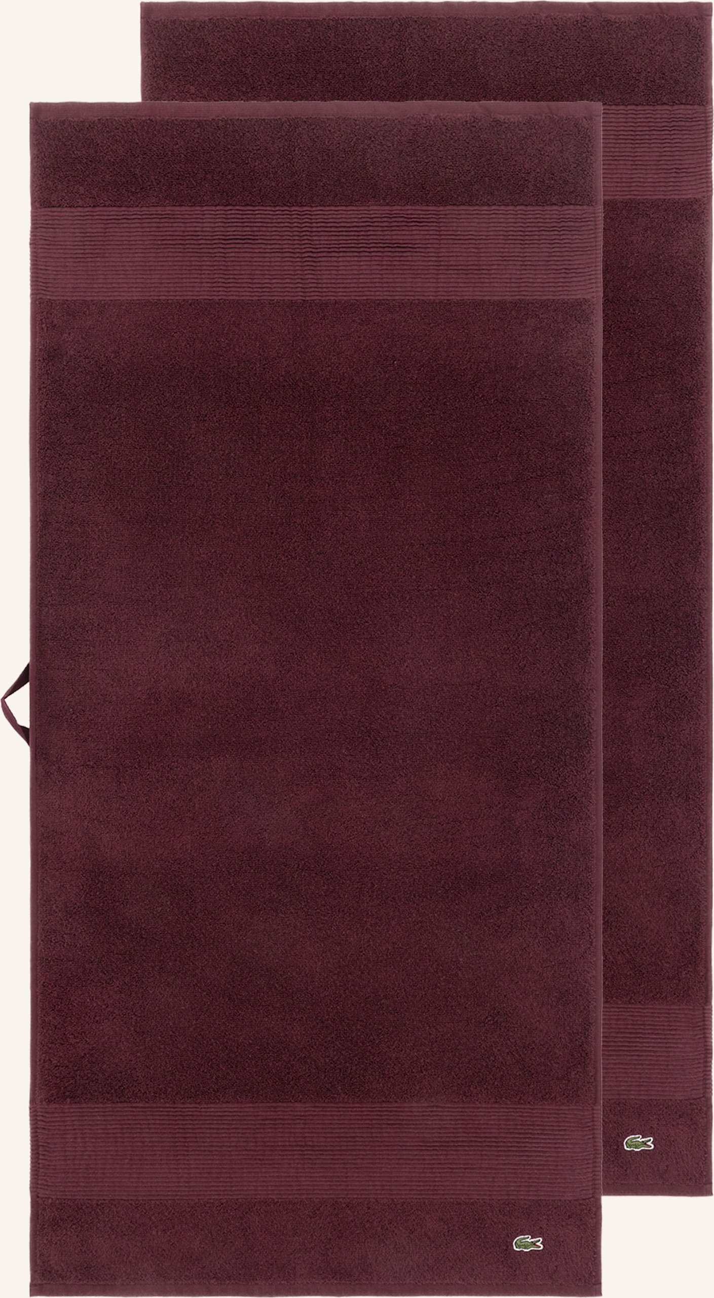 Lacoste Handtuch 2er Set Llecroco rot