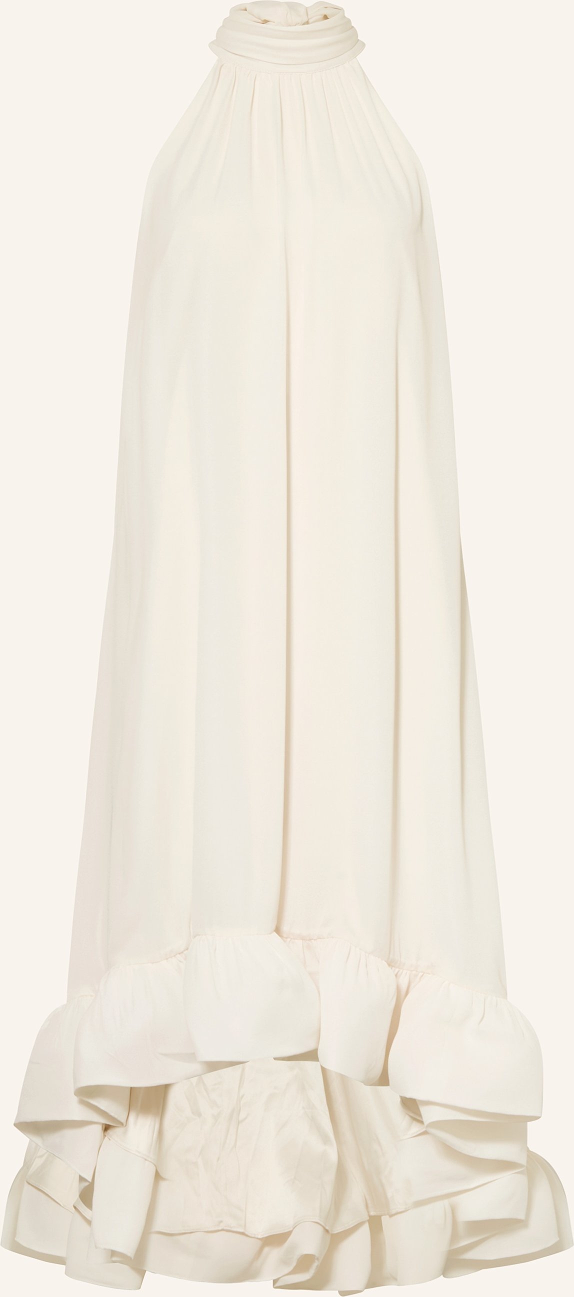 Malina Kleid Sabrina Mit Volants Und Cut-Out weiss