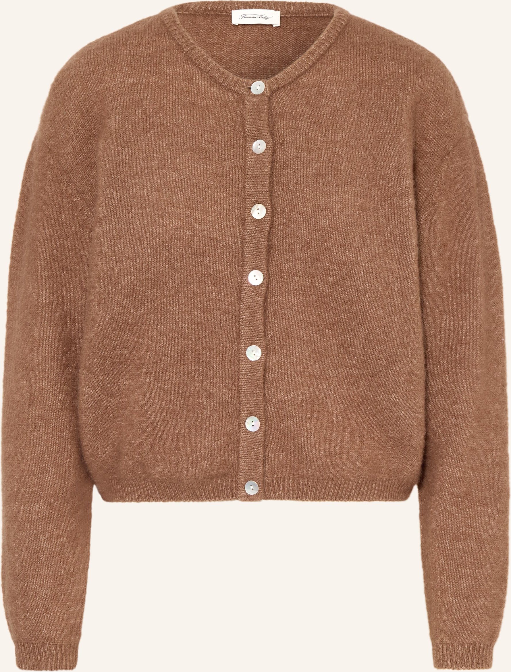 American Vintage Strickjacke Mit Alpaka braun