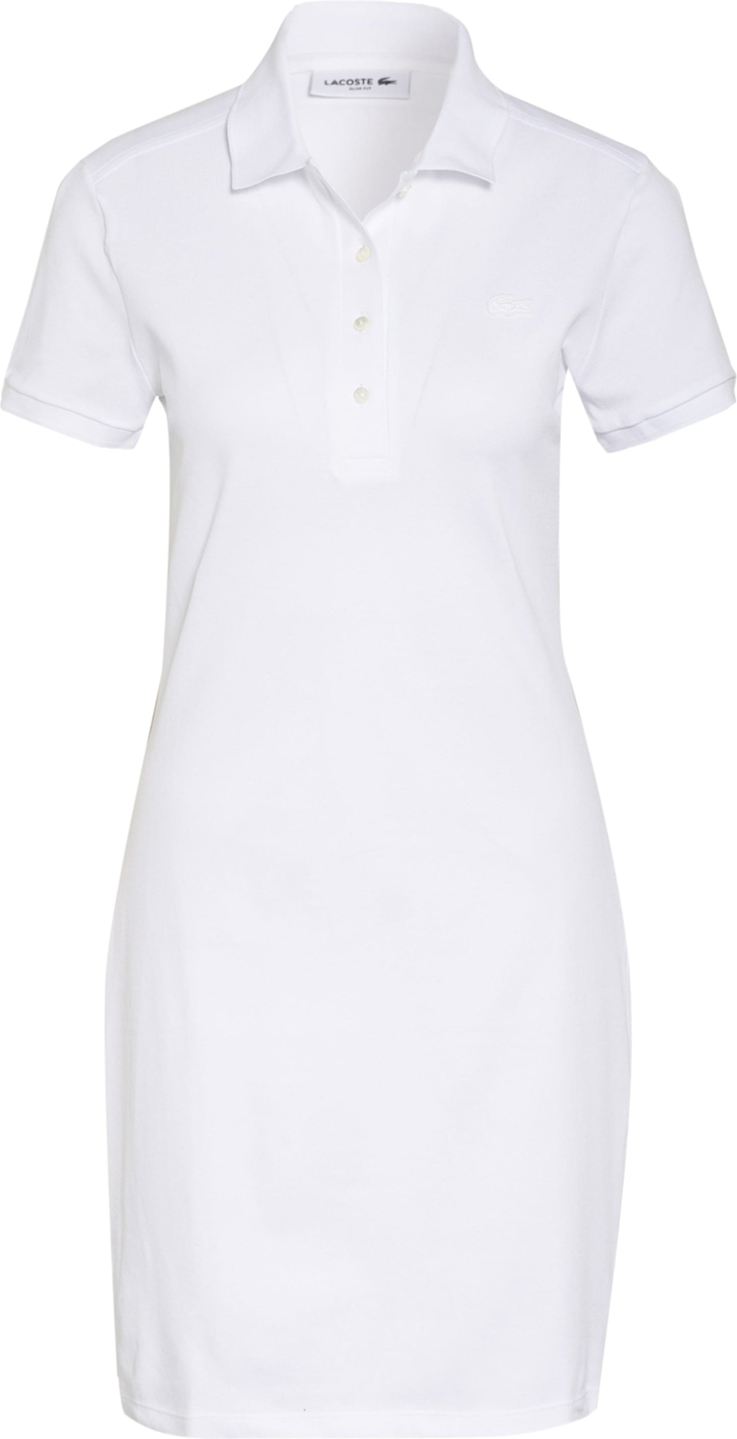 Lacoste Piqué-Polokleid weiss