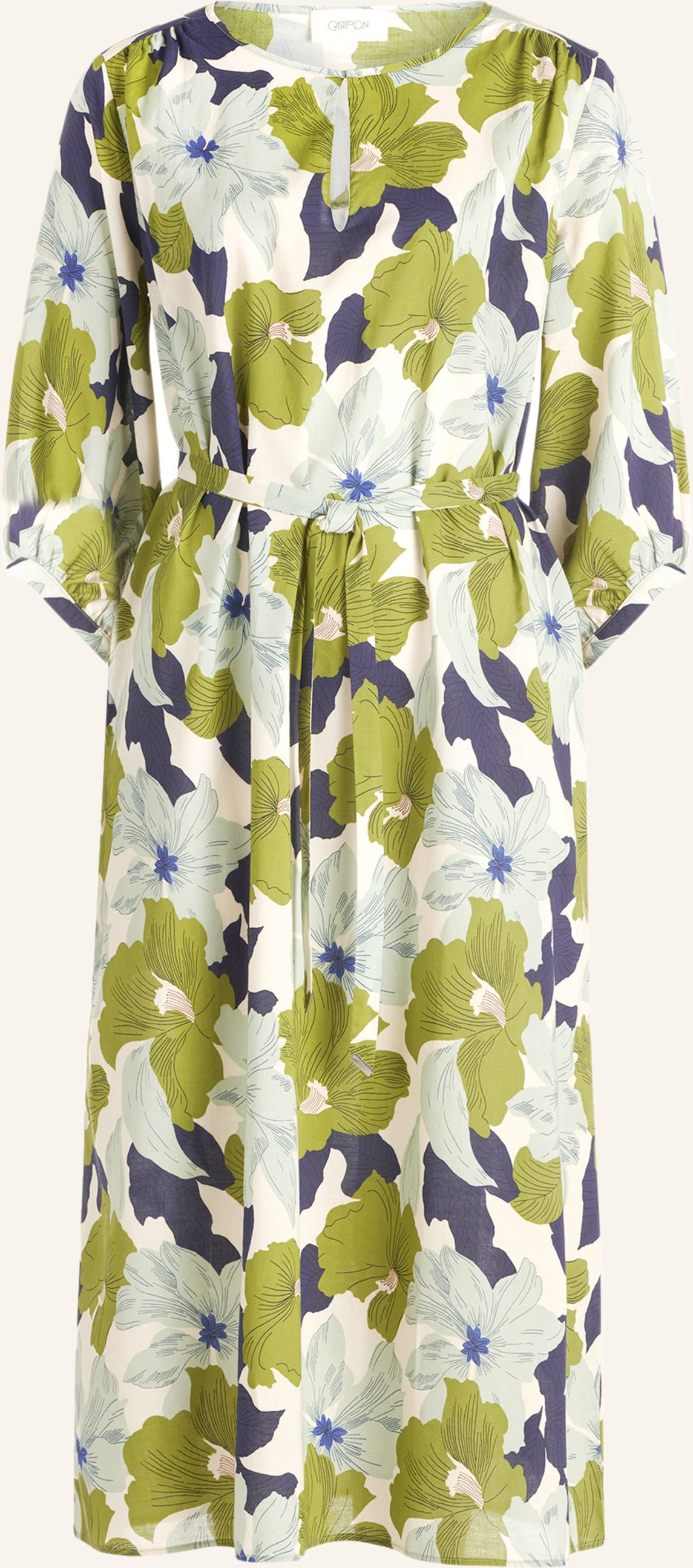 Cartoon Kleid Mit 3/4-Arm weiss