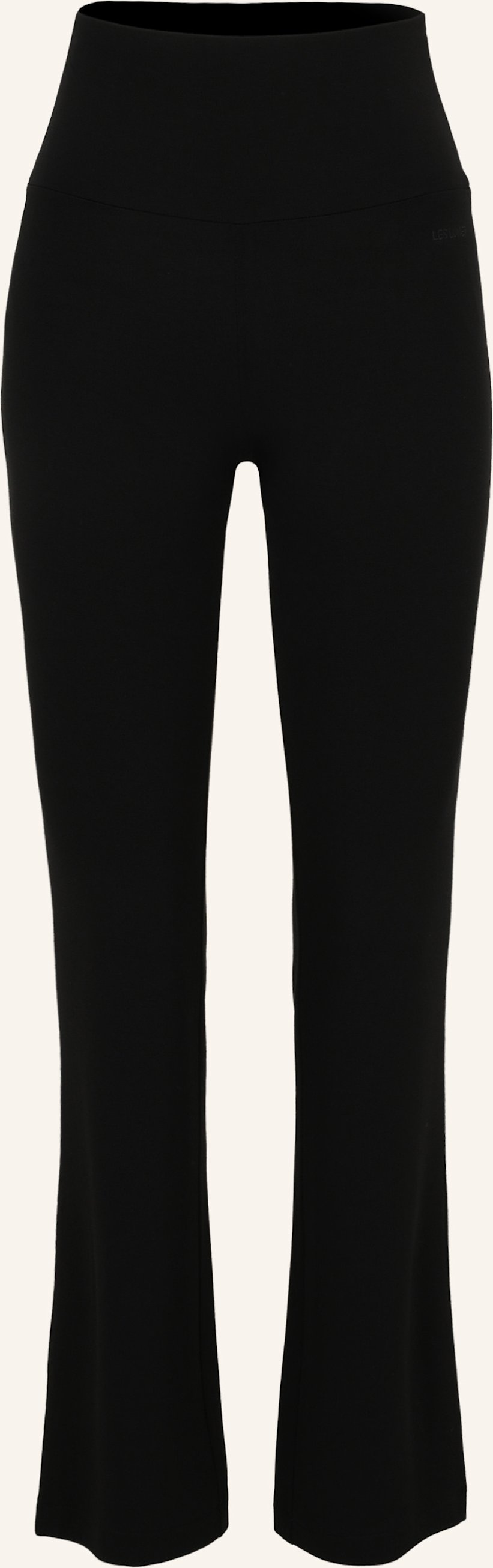 Les Lunes Lange Bootcut-Hose Belle Warm Flared Leggings Thermo schwarz