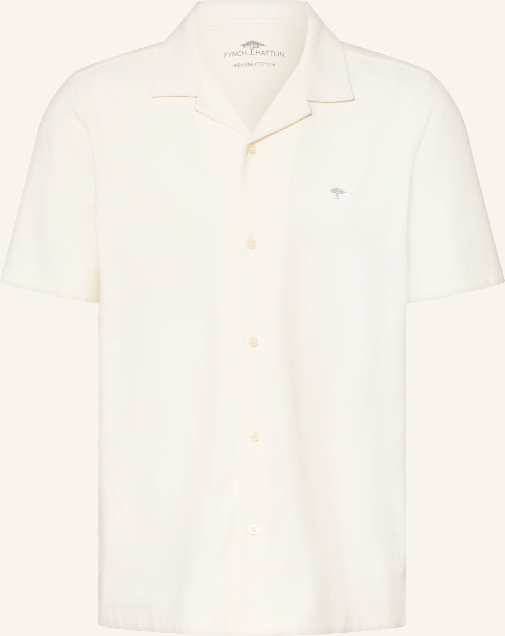 Fynch-Hatton Resorthemd Comfort Fit weiss