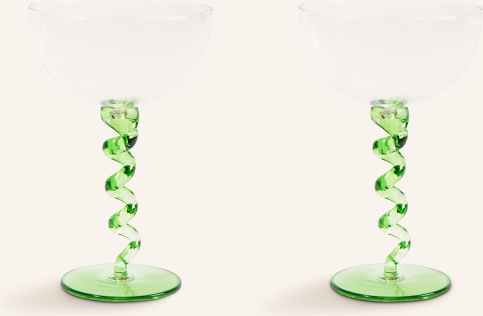Thumbnail - &K Amsterdam 2er-Set Schalen Ice Spiral gruen