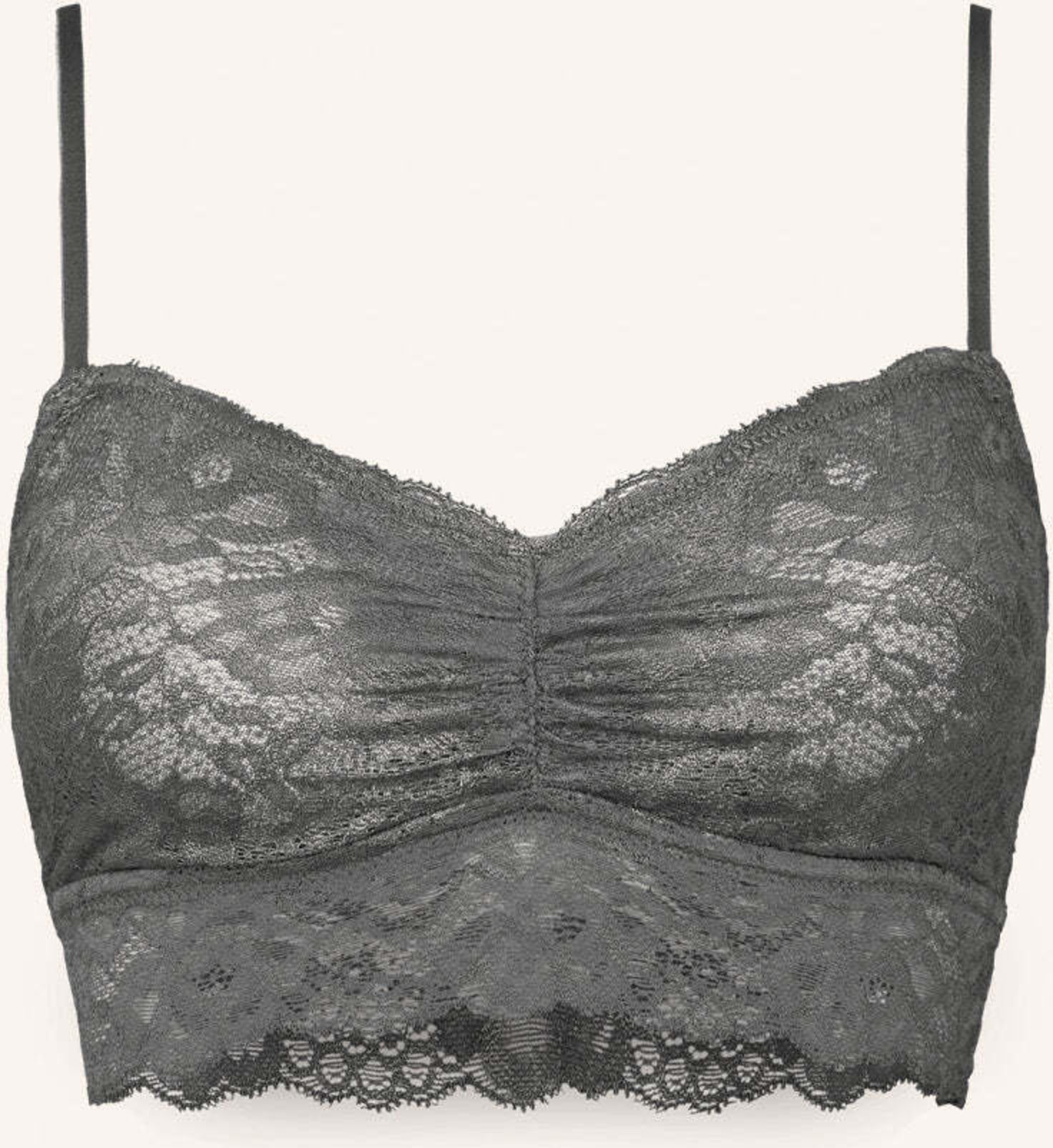 Snocks Spitzen-Bustier grau