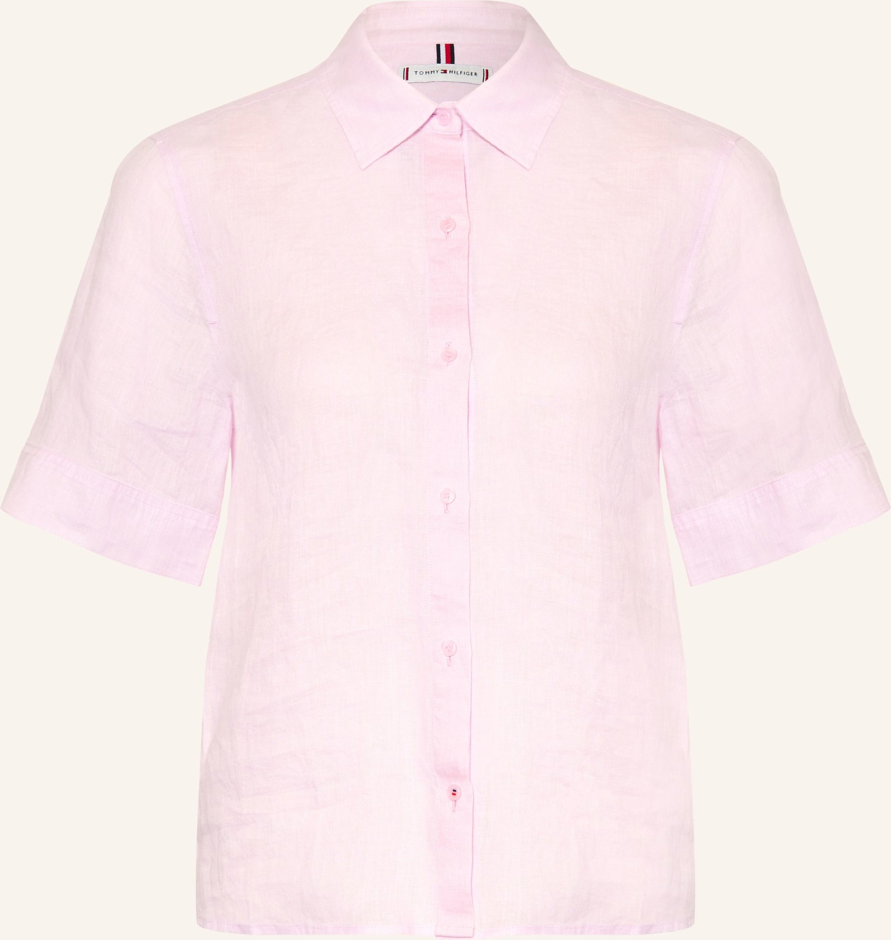 Tommy Hilfiger Hemdbluse Aus Leinen rosa