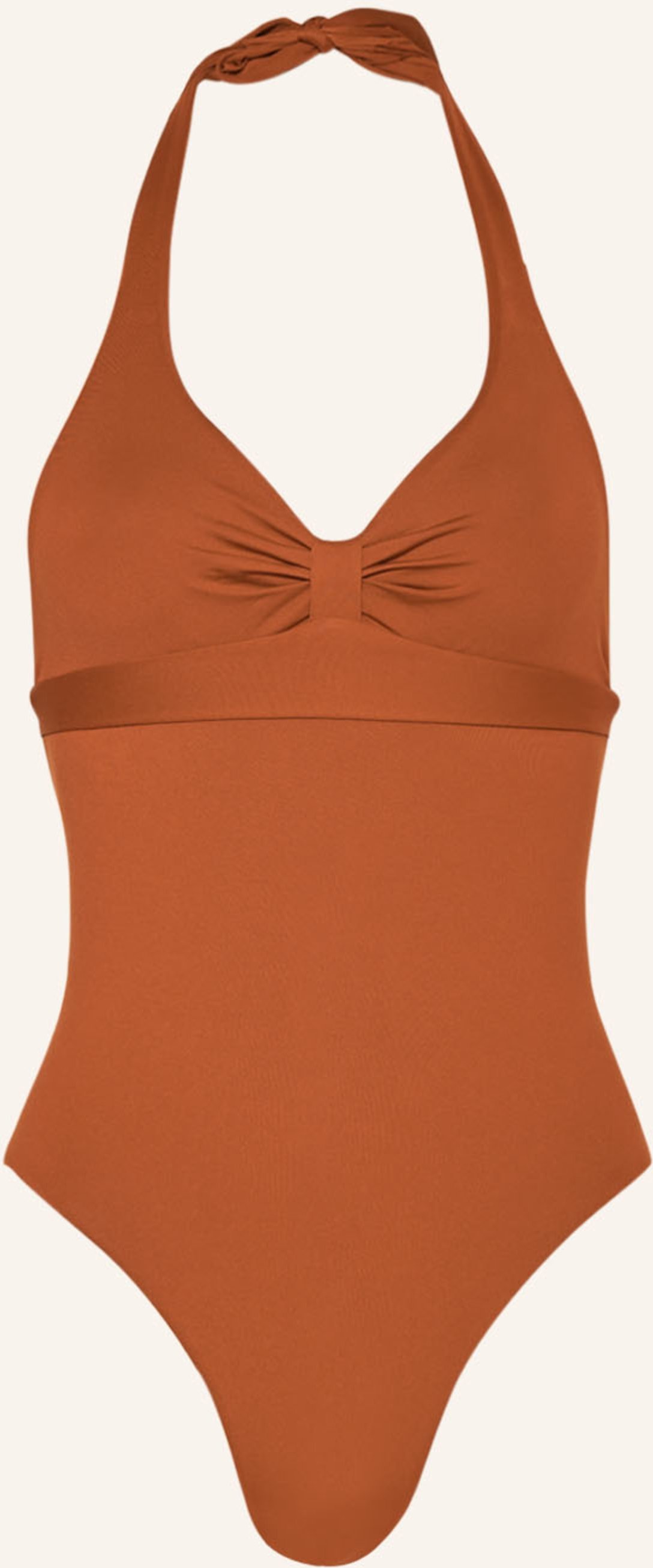 Max Mara Beachwear Neckholder-Badeanzug Clelia braun