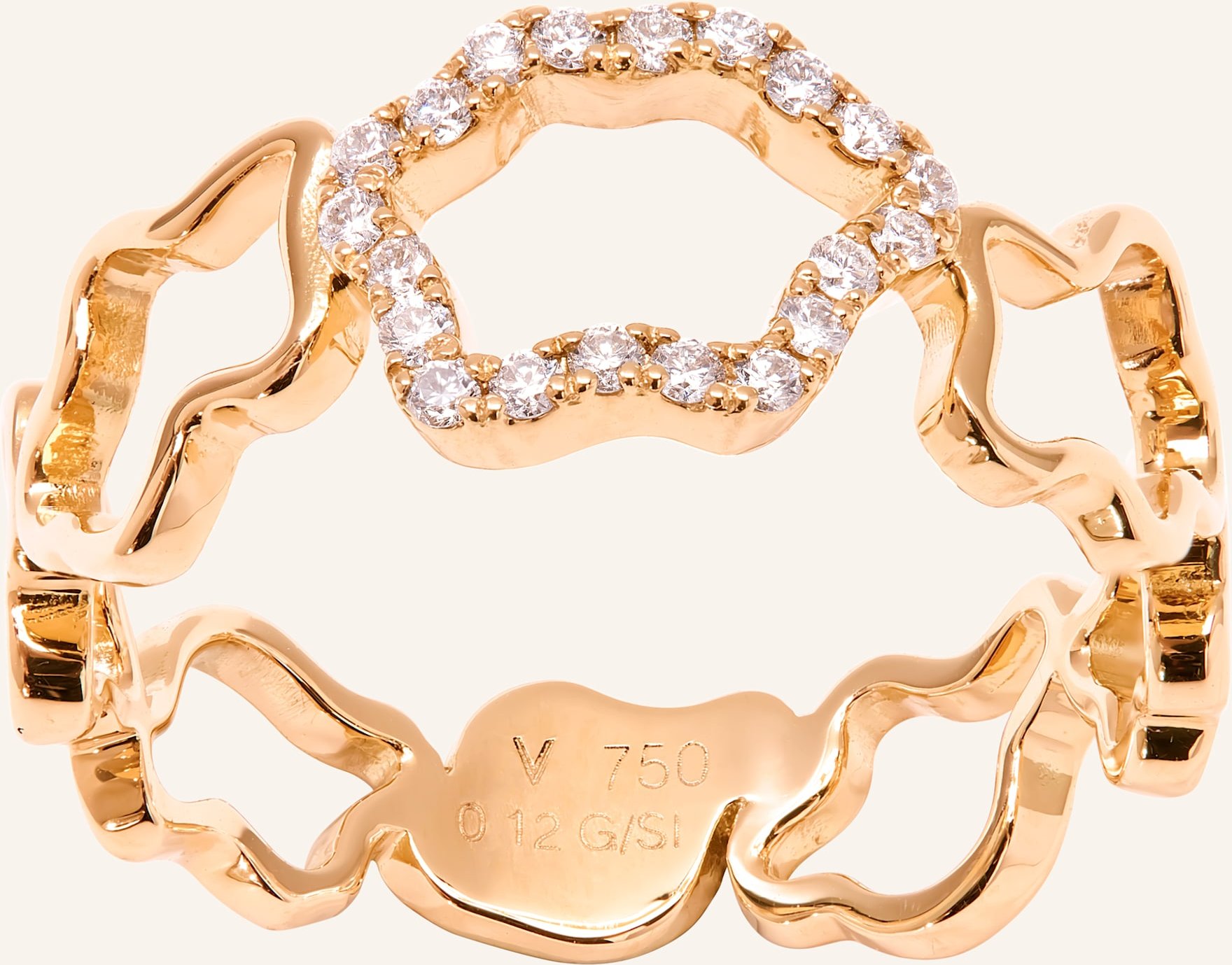 Vieri Ring Wolken Silhouetten Brillanten rosegold