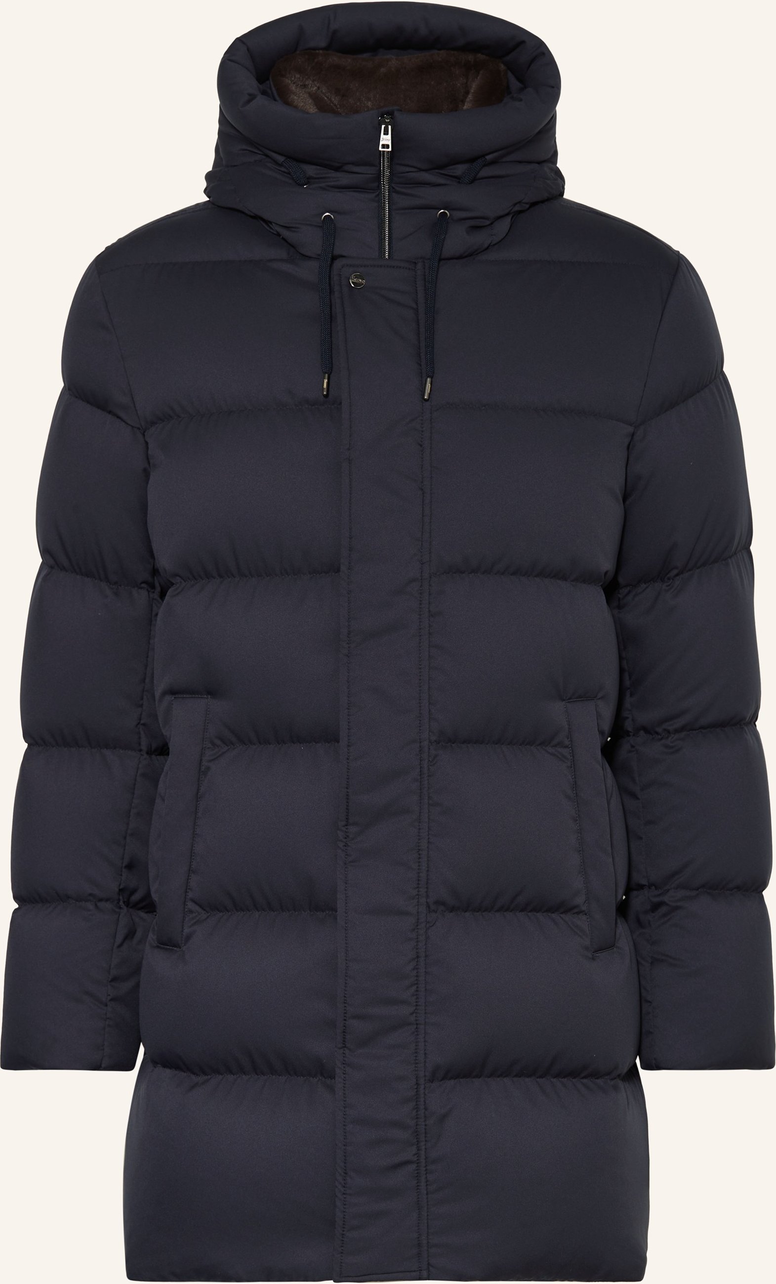 Herno Daunenjacke Mit Abnehmbarem Kunstfell blau