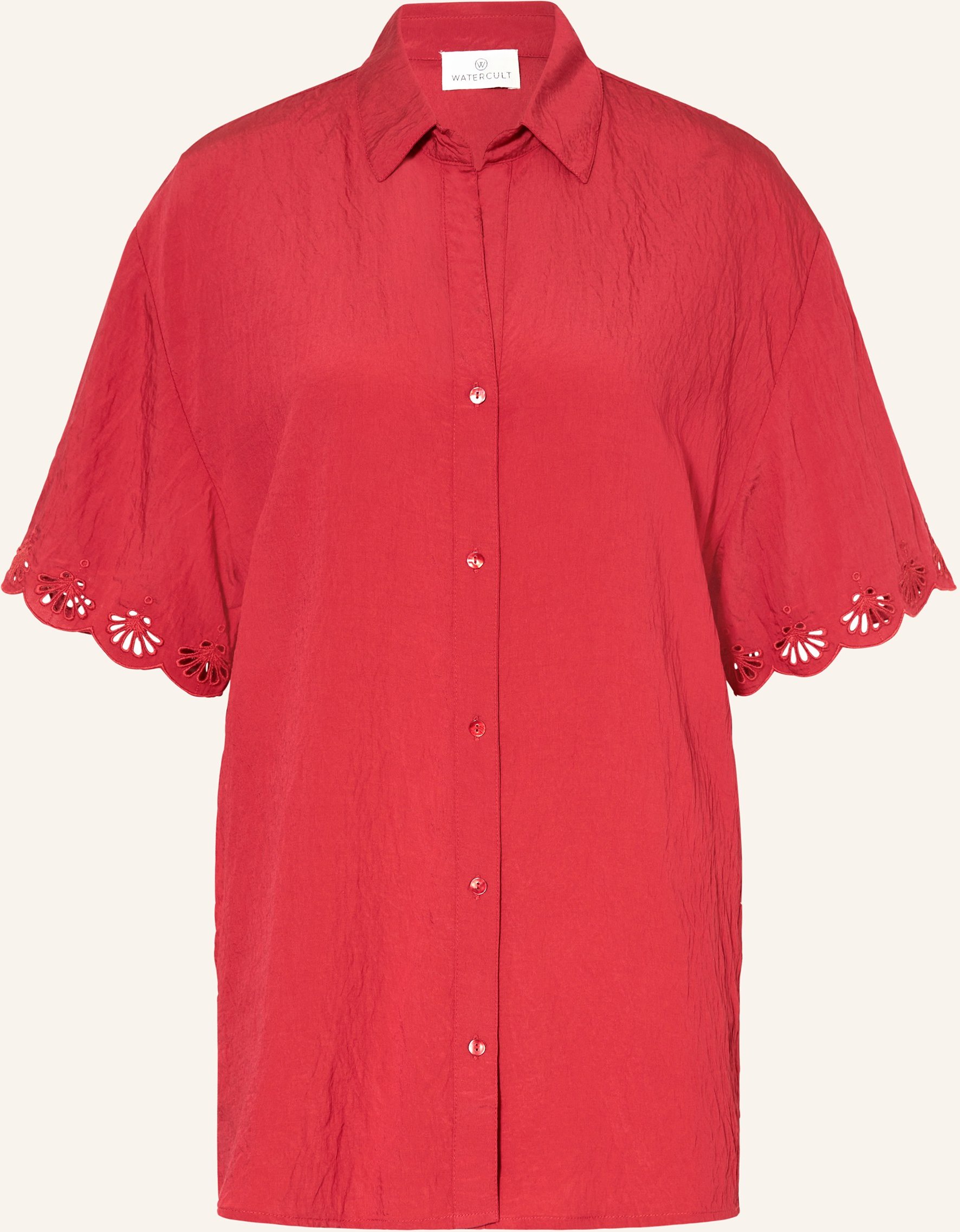 Watercult Hemdbluse Treasured Trove Mit Lochstickereien rot