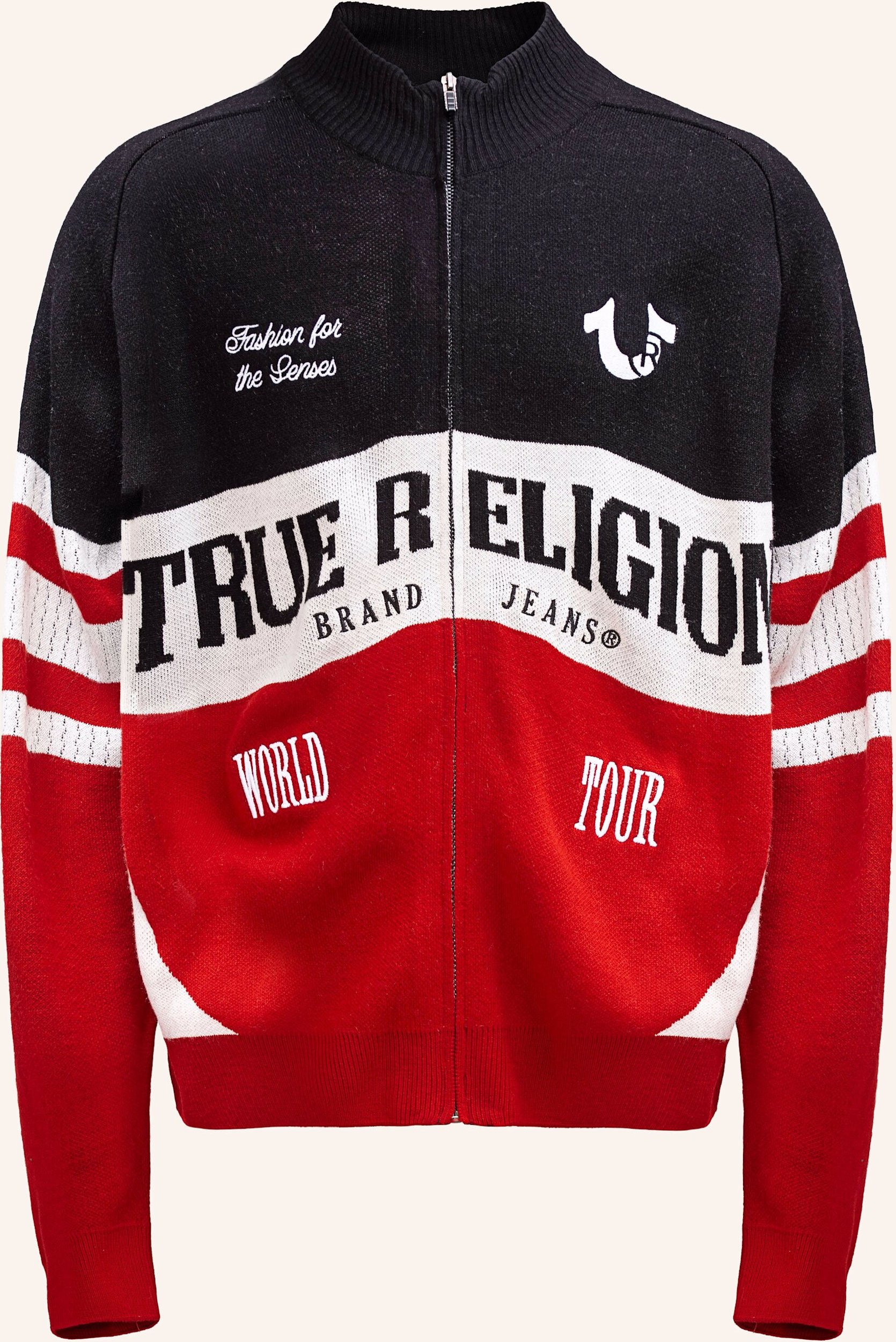 True Religion Zip-Sweatshirt Racing rot