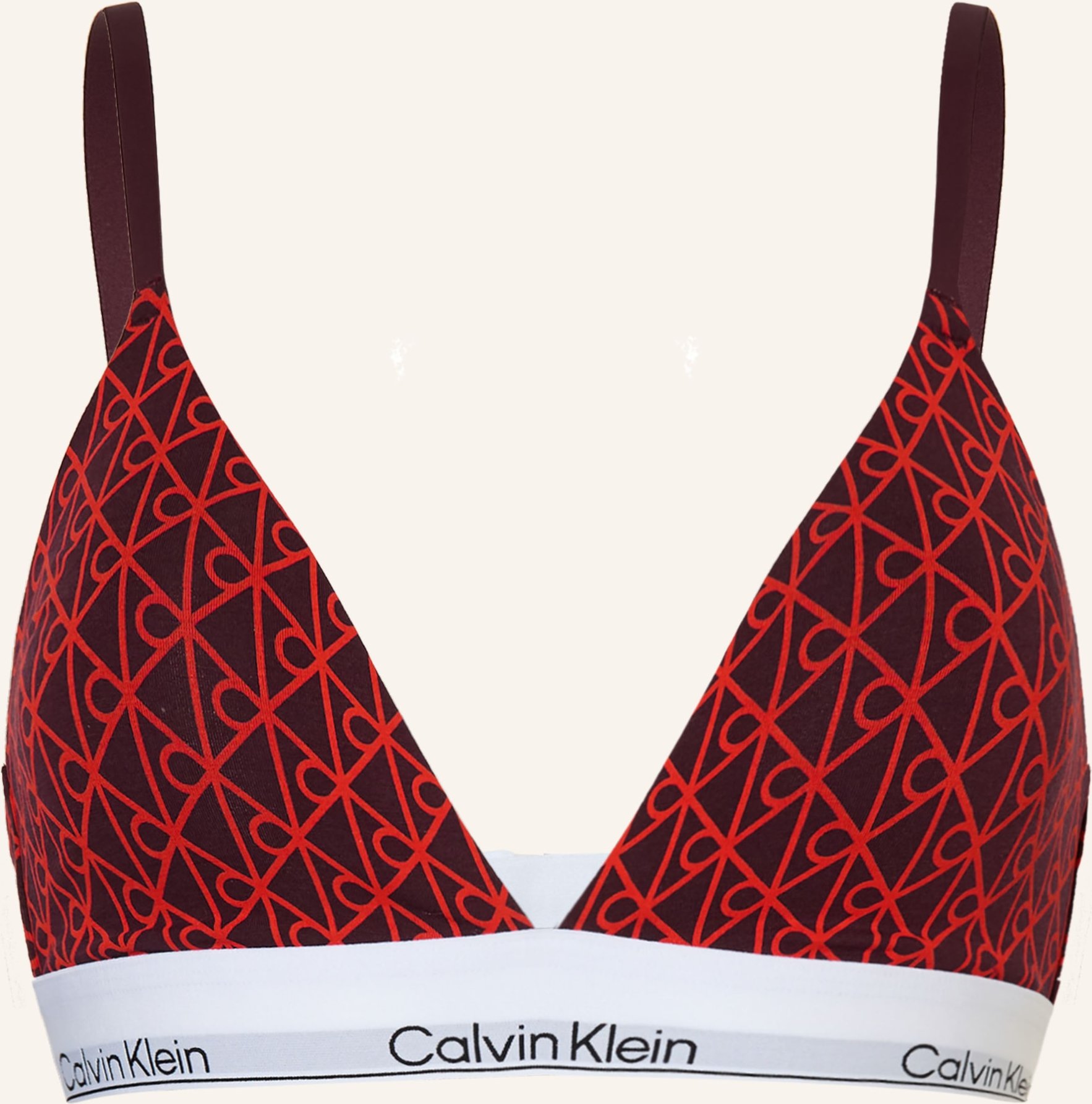 Thumbnail - Calvin Klein Triangel-Bh Icon Cotton Modal rot
