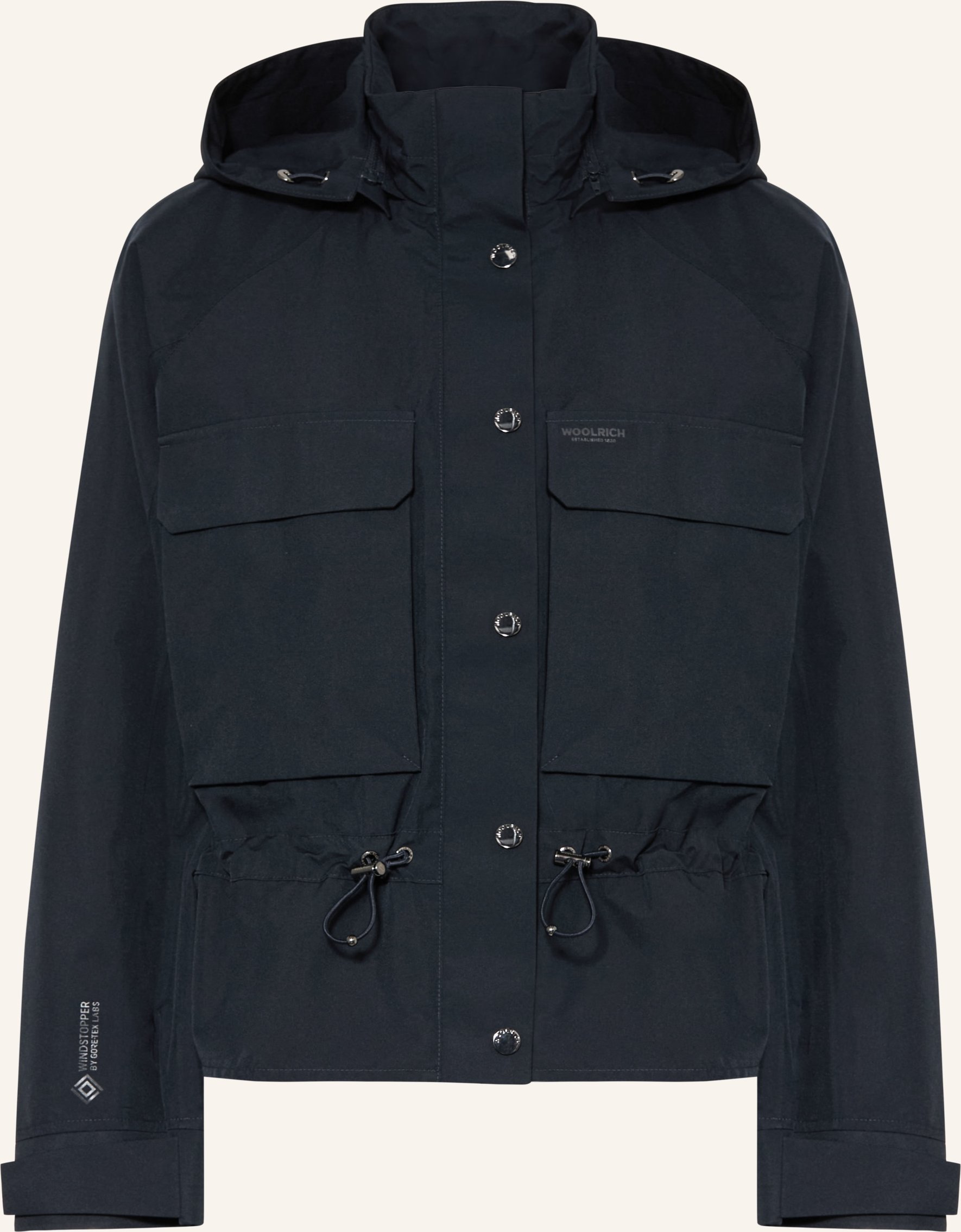 Woolrich Regenjacke Mit Abnehmbarer Kapuze blau