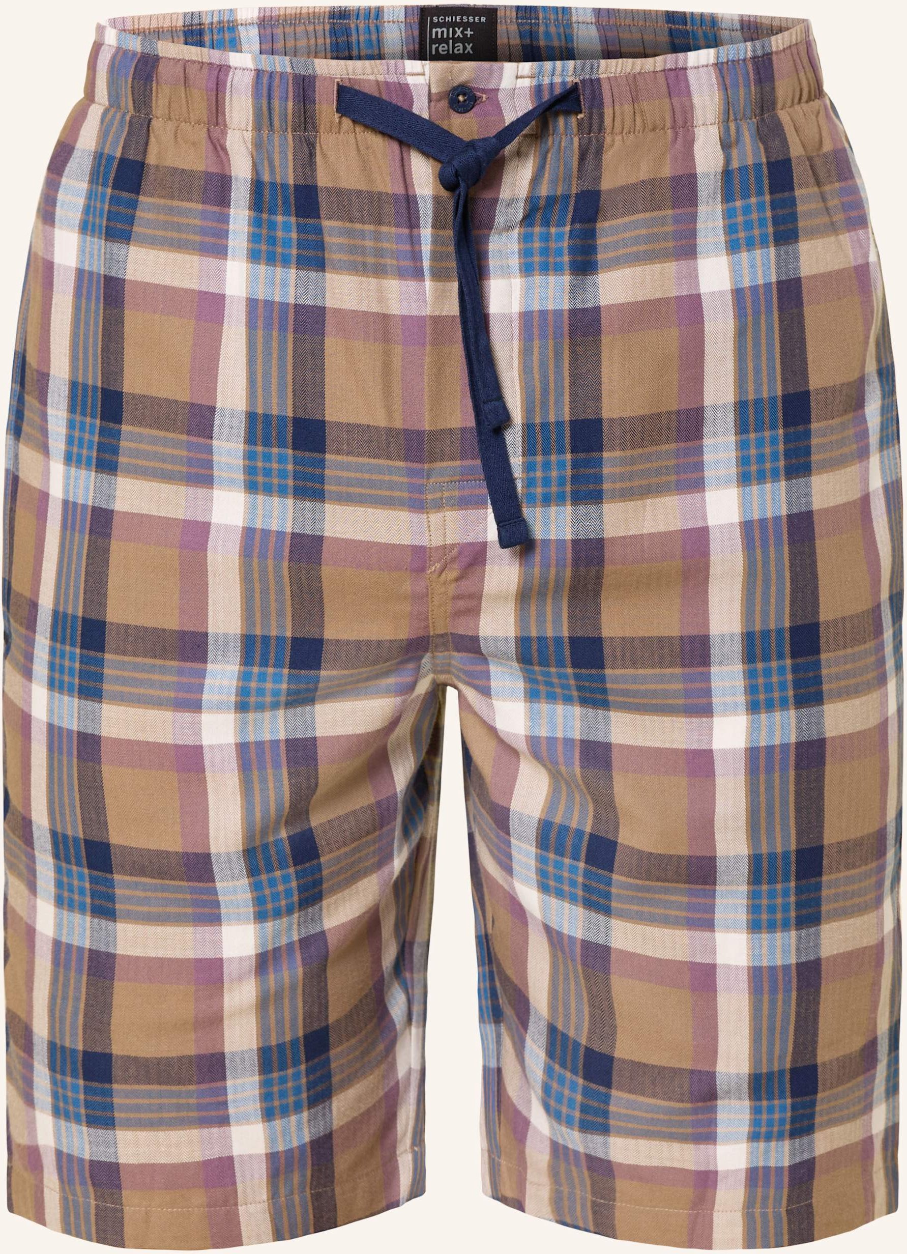 Thumbnail - Schiesser Schlafshorts Mix+Relax braun