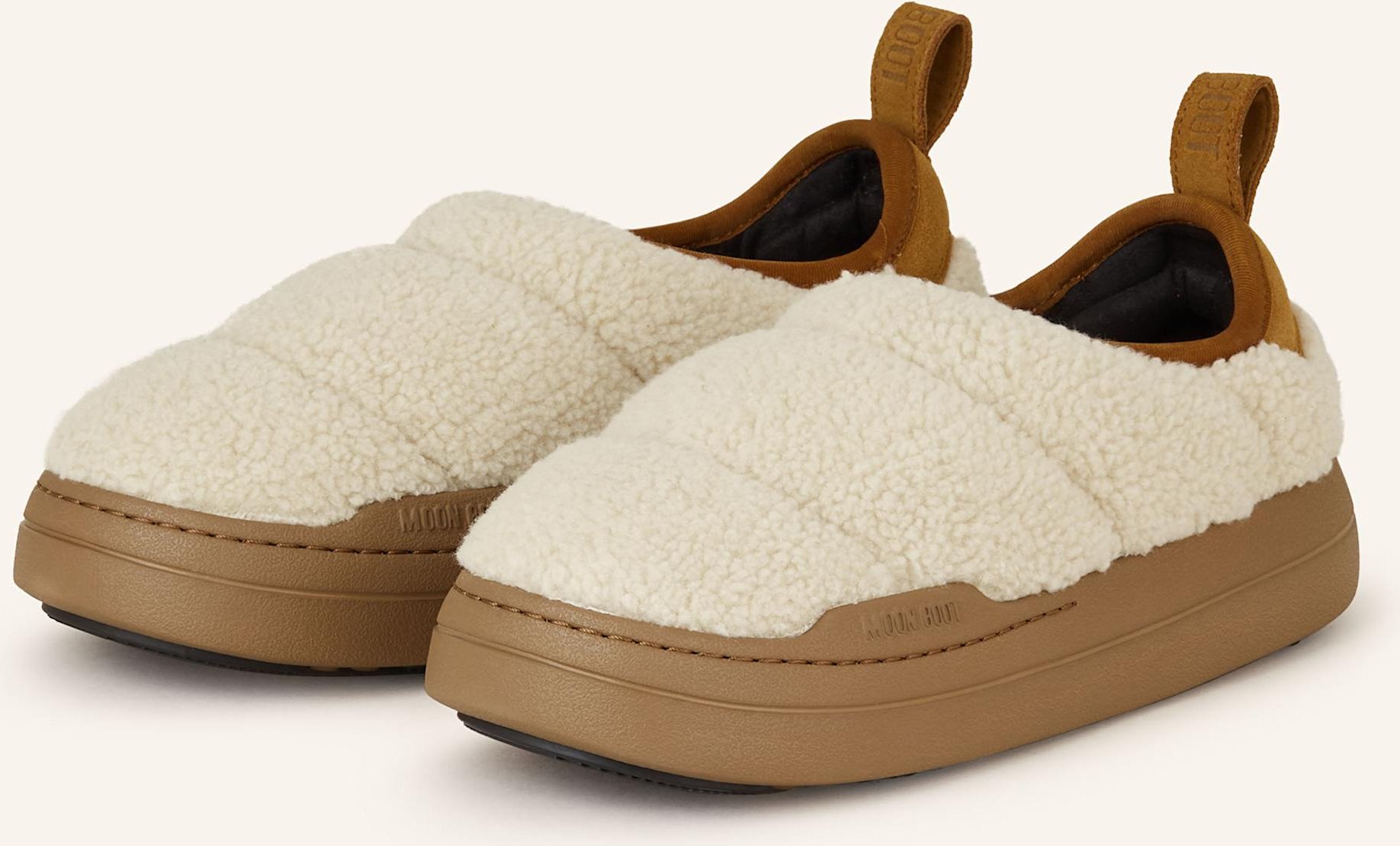 Thumbnail - Moon Boot Plateau-Slipper Park Puffer Fleece braun