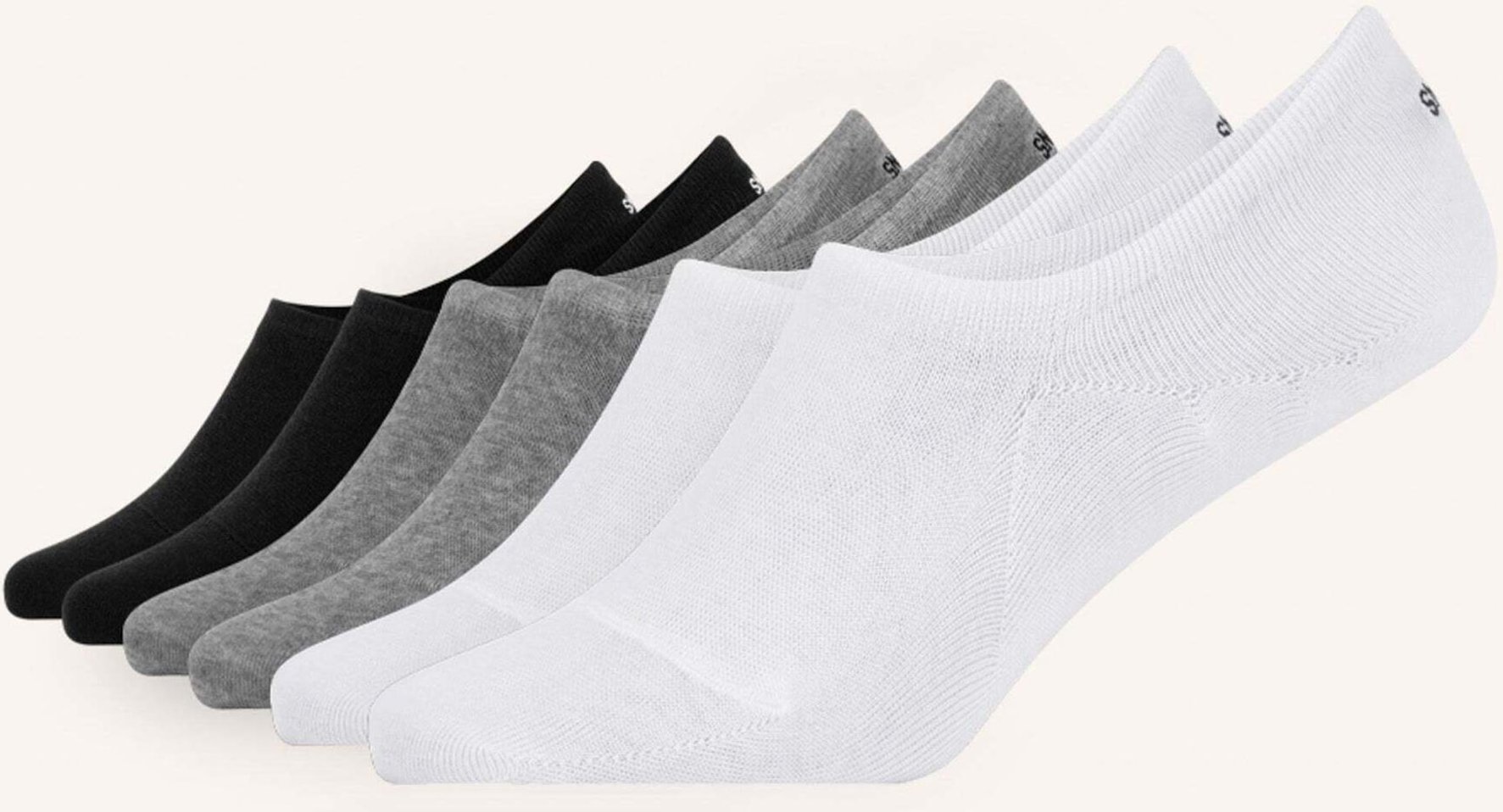 Snocks 6er-Pack Füßlinge weiss