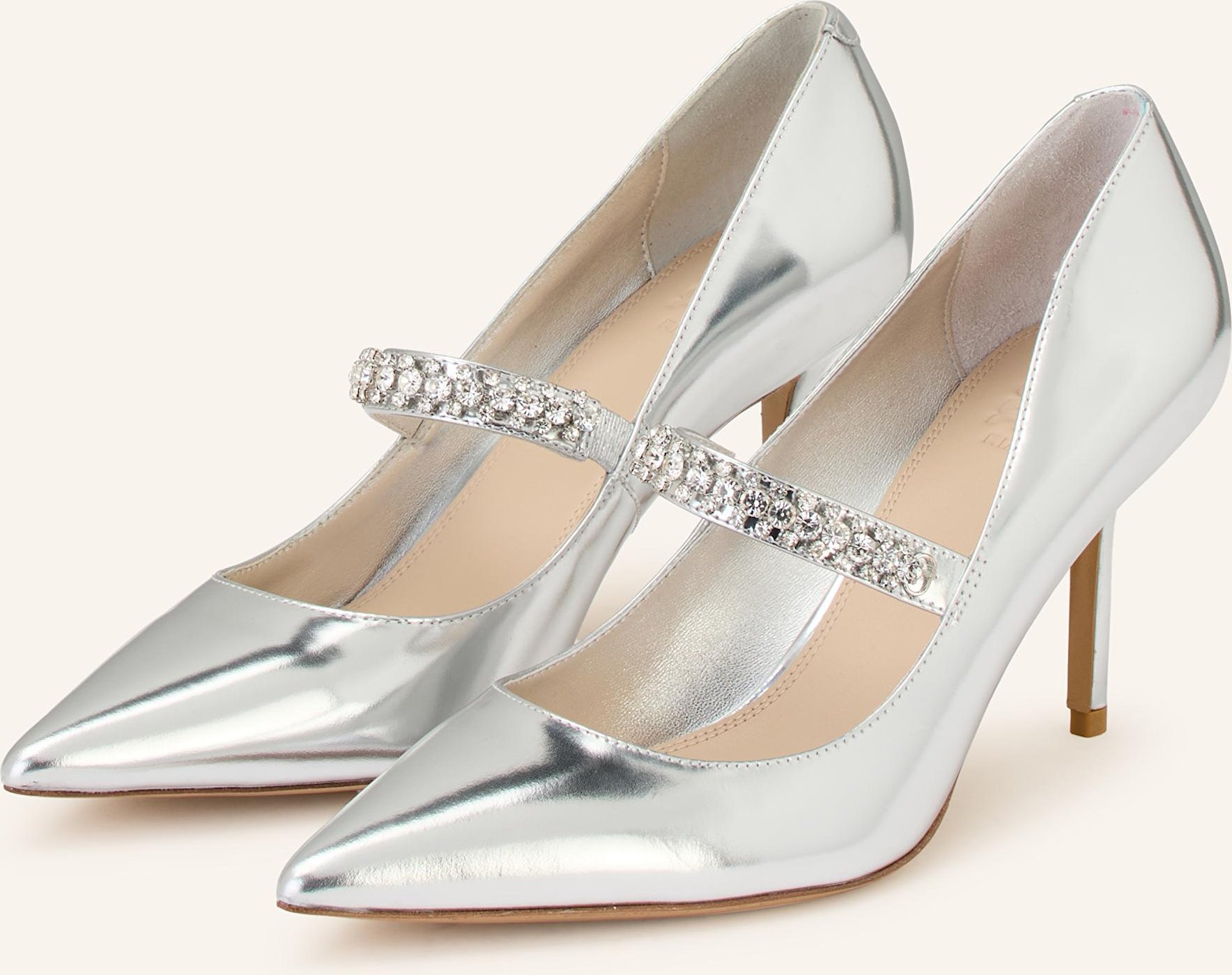 Riani Pumps Mit Schmucksteinen silber