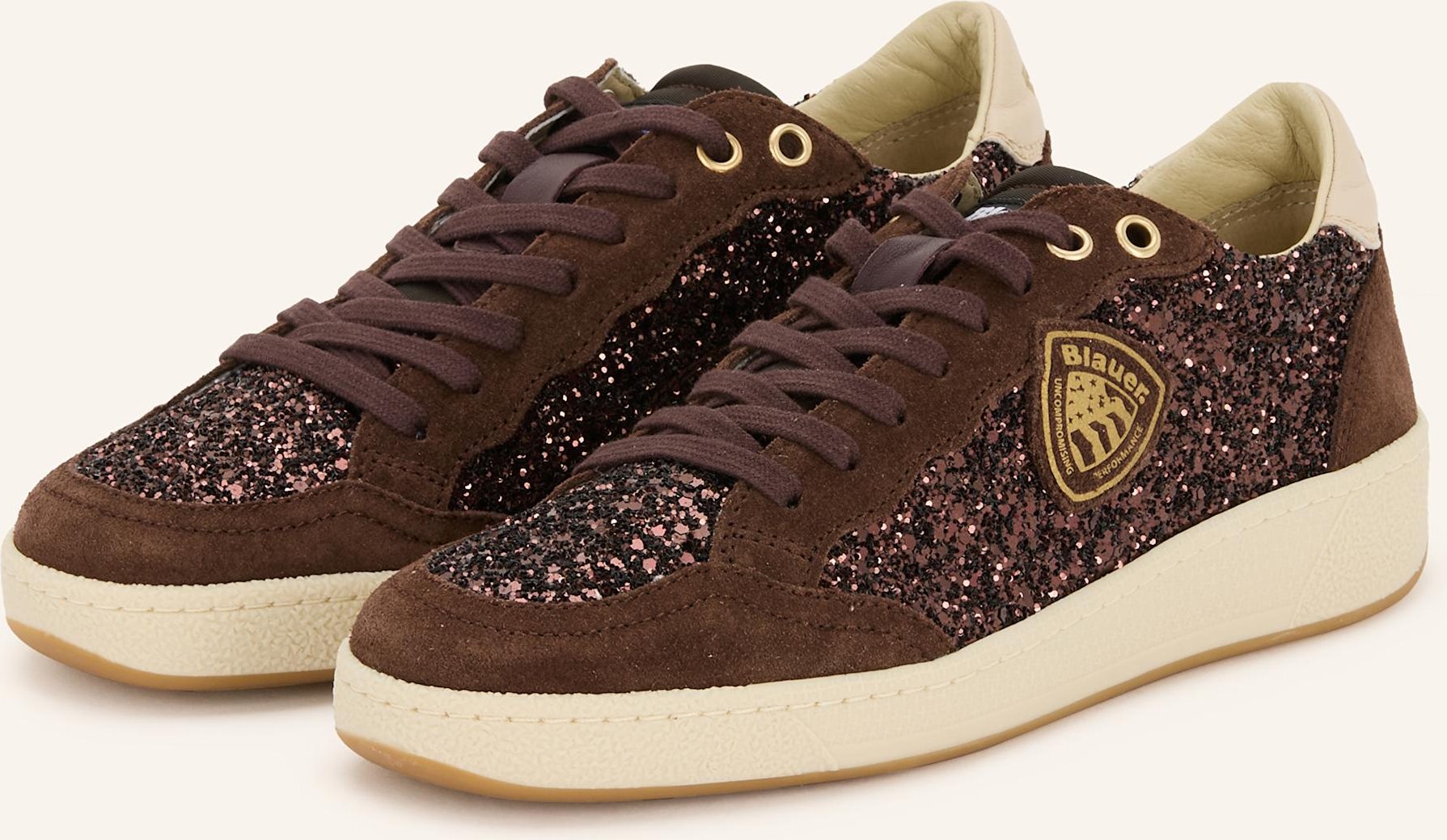 Thumbnail - Blauer Sneaker Olympia Mit Pailletten braun