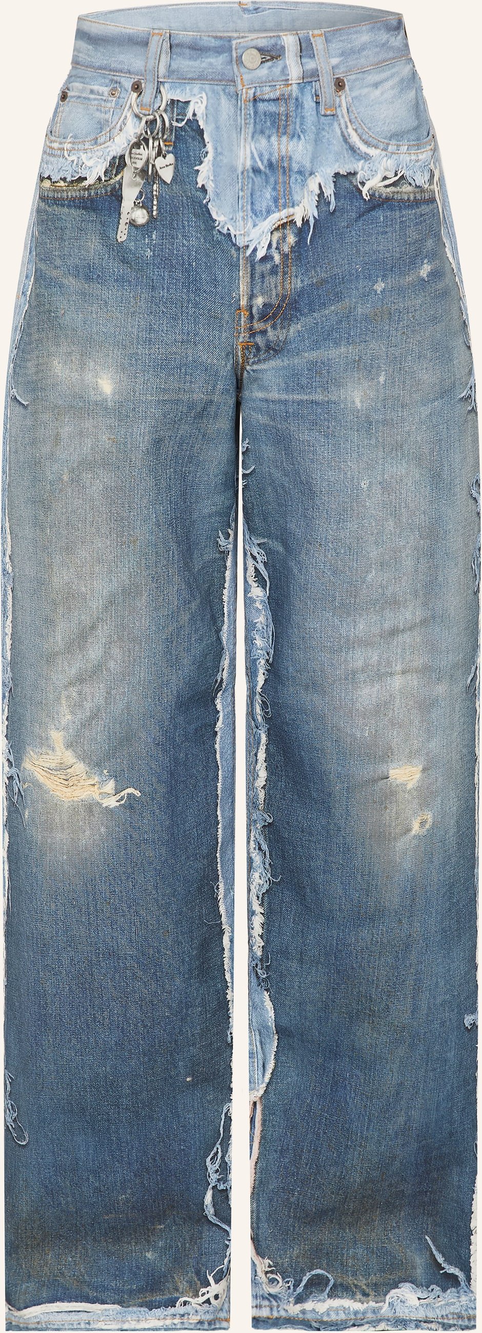 Acne Studios Destroyed Jeans Regular Fit blau