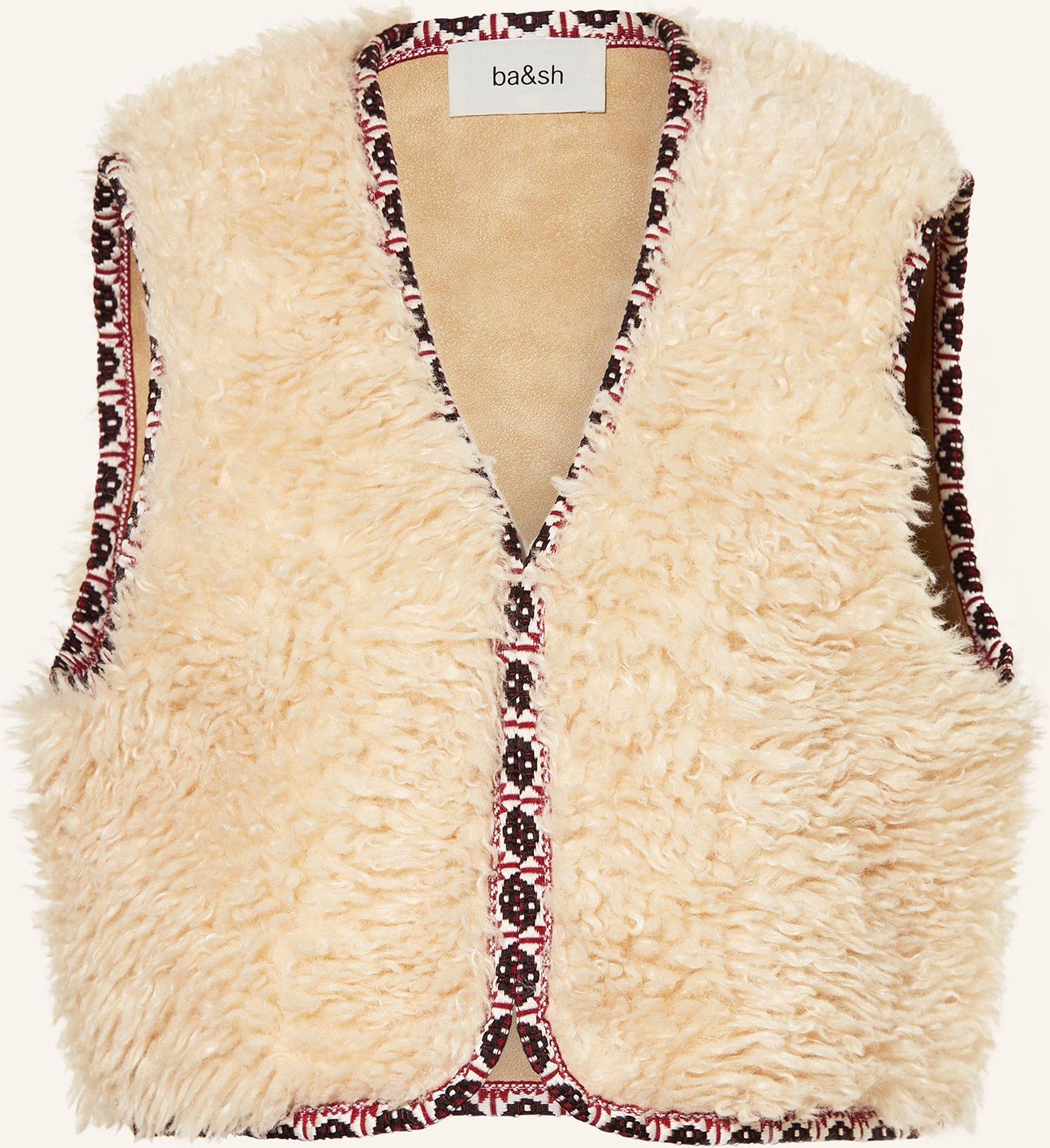 Ba&Sh Kunstfell-Weste Celton weiss