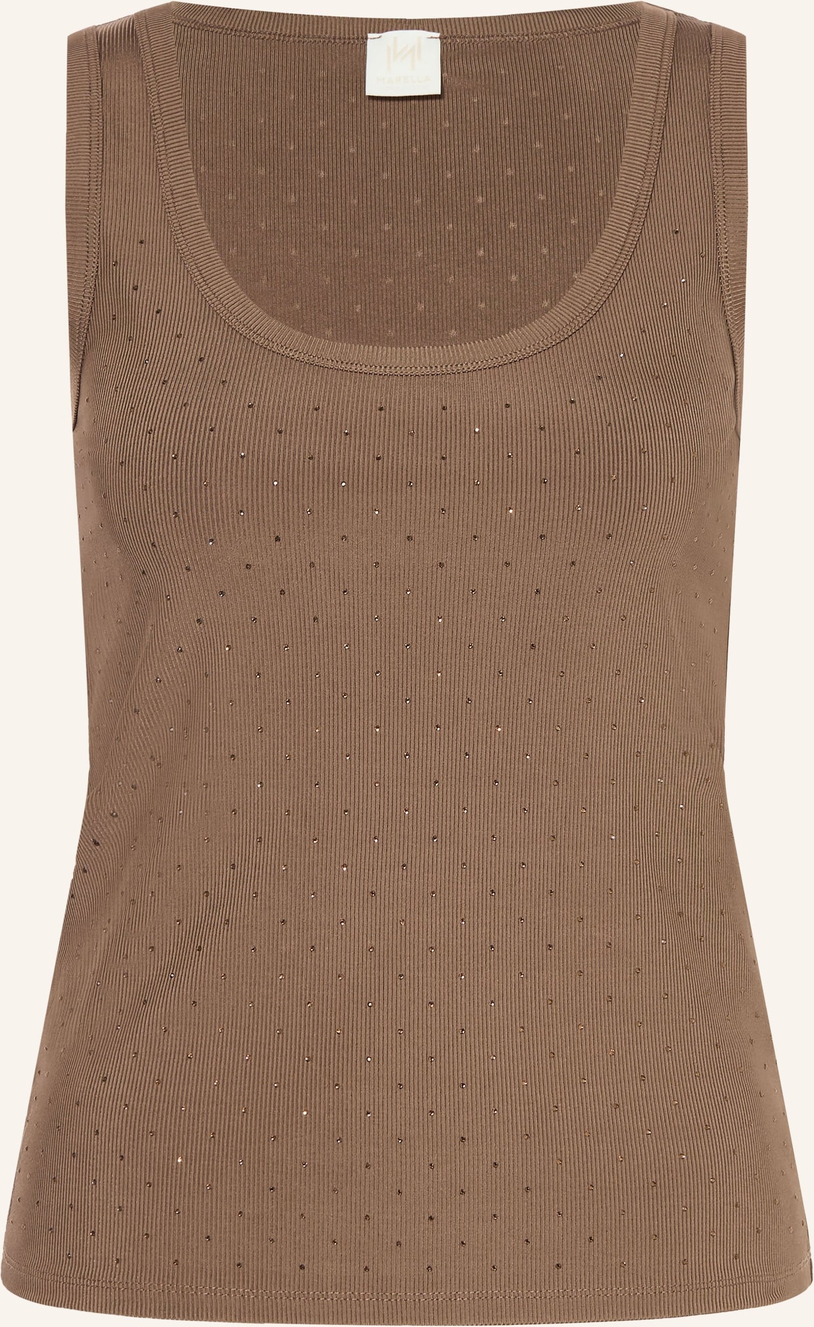 Marella Top Mit Schmucksteinen braun