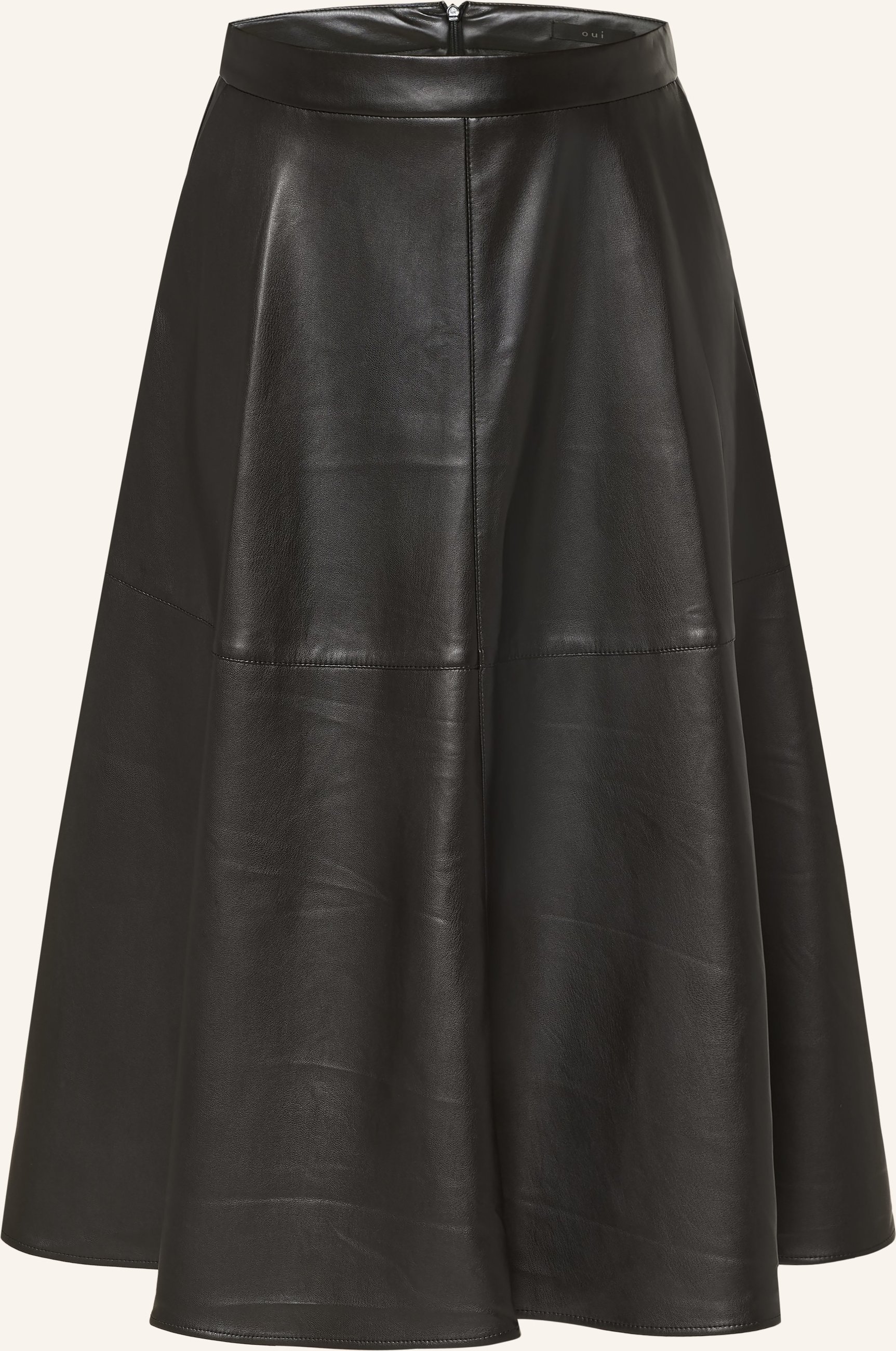 Oui Rock In Lederoptik schwarz