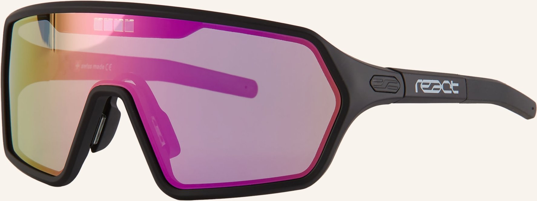 React Multisportbrille Rev schwarz