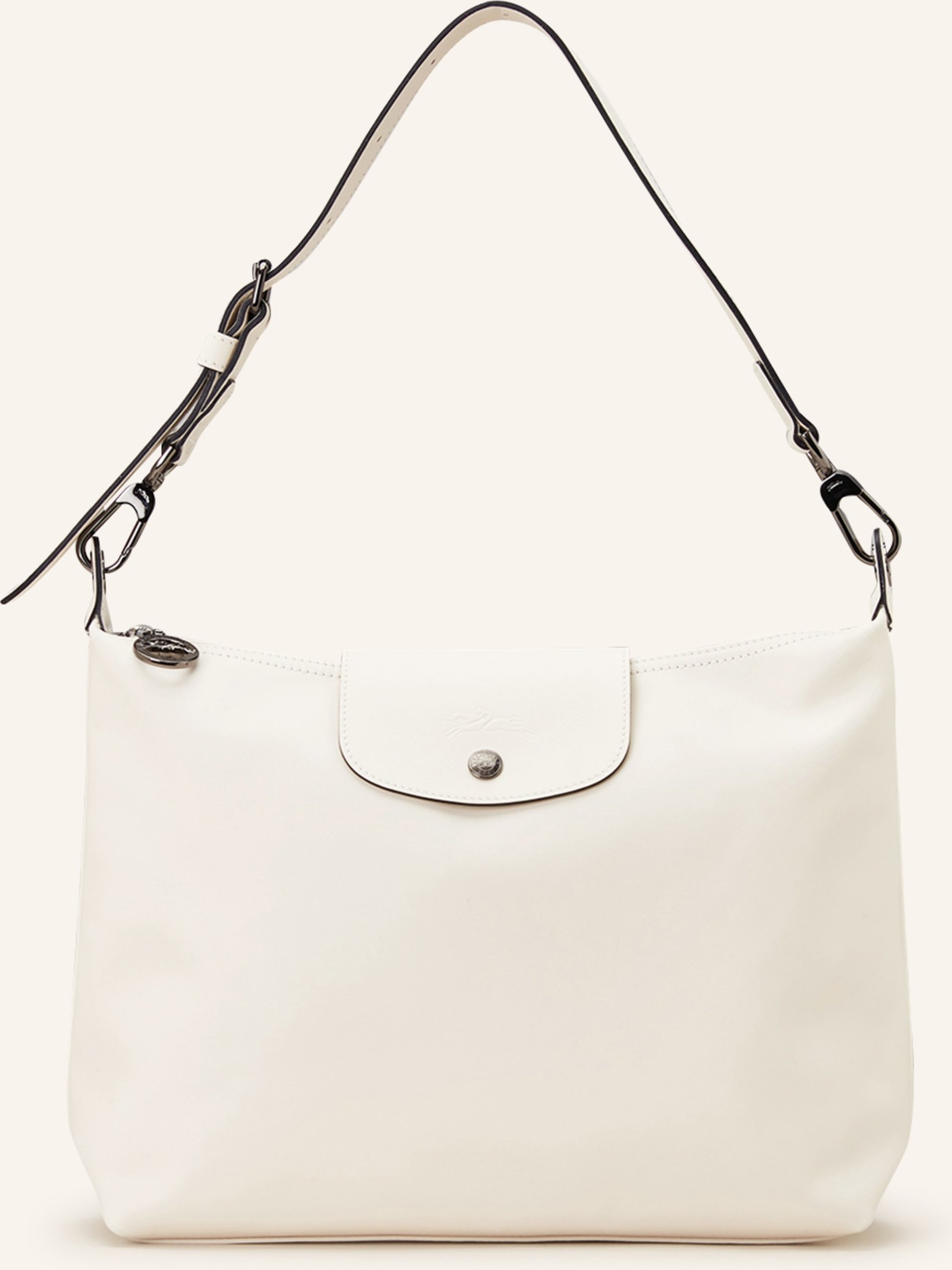 Longchamp Handtasche Le Pliage Cuir weiss