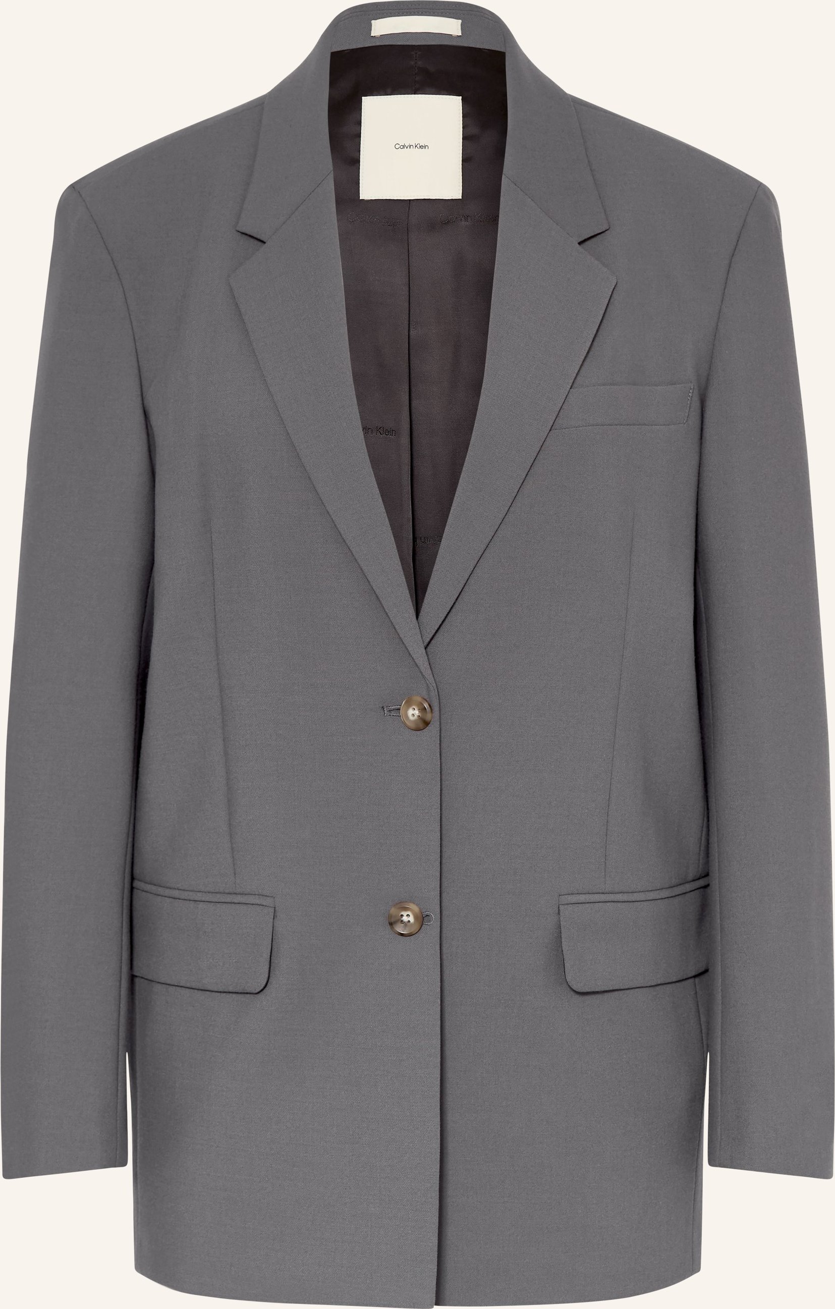 Calvin Klein Oversized-Blazer grau