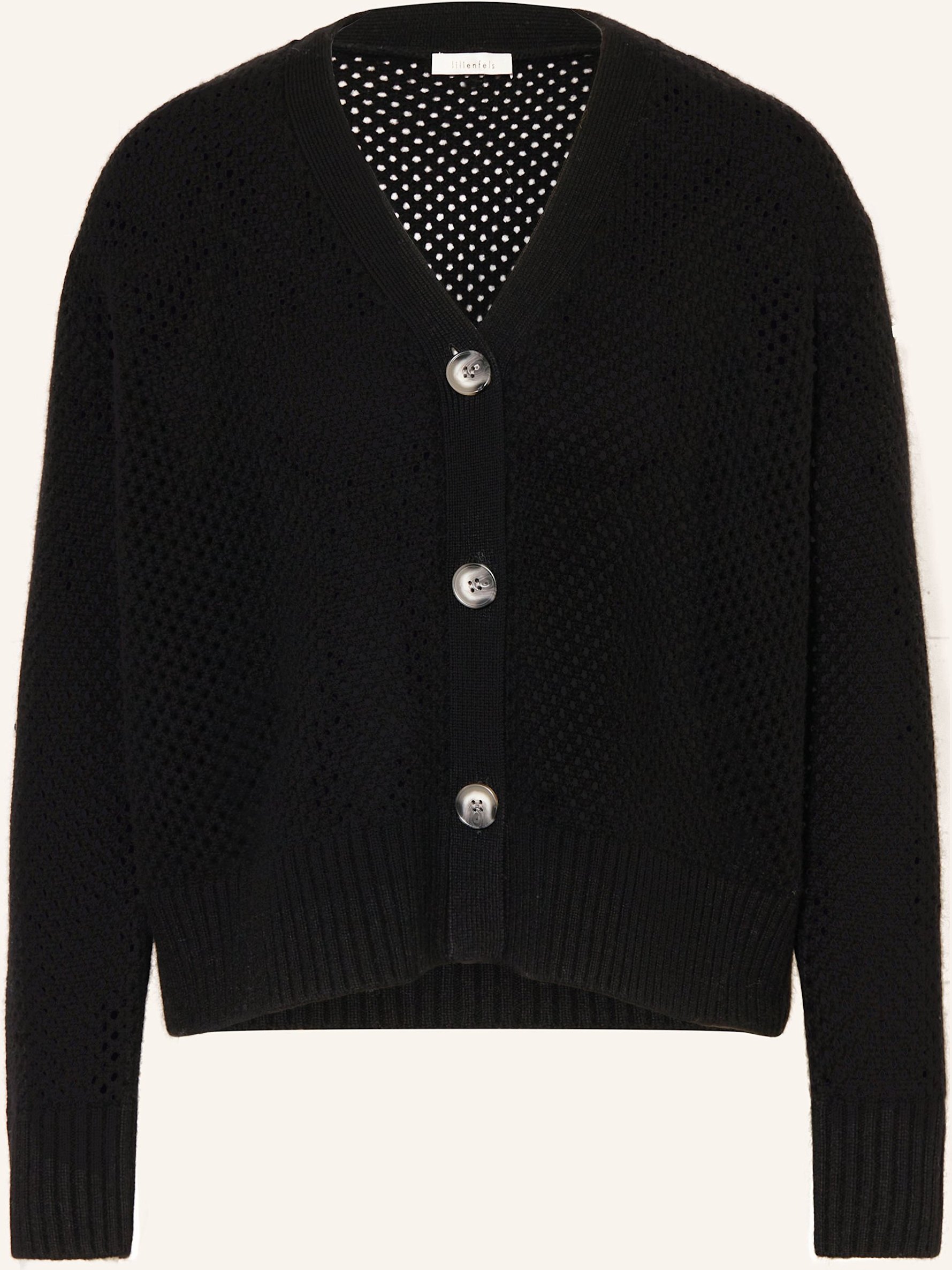 Lilienfels Strickjacke Mit Cashmere schwarz