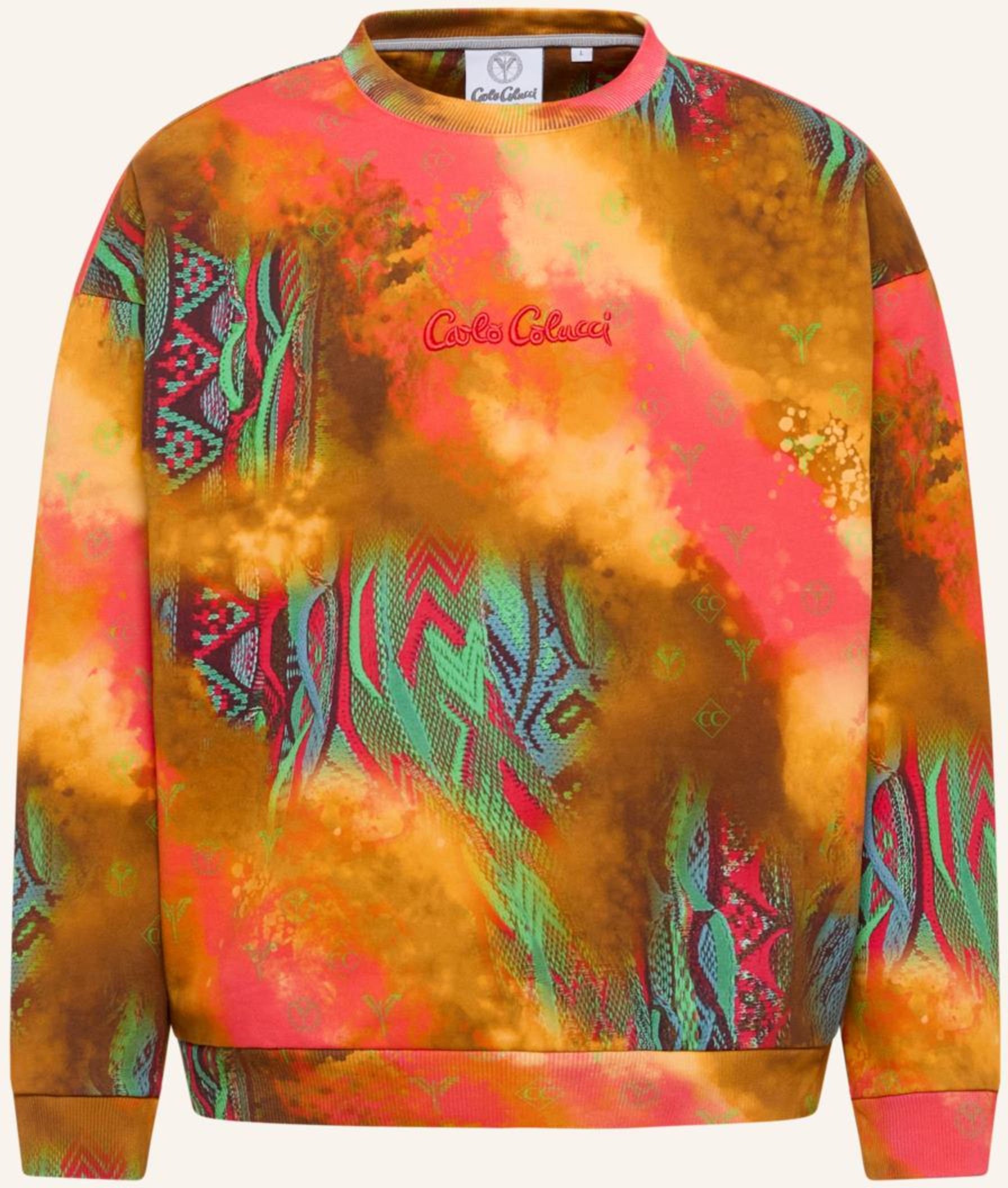 Carlo Colucci Oversize Sweatshirt - Sprayed Knit Diop orange