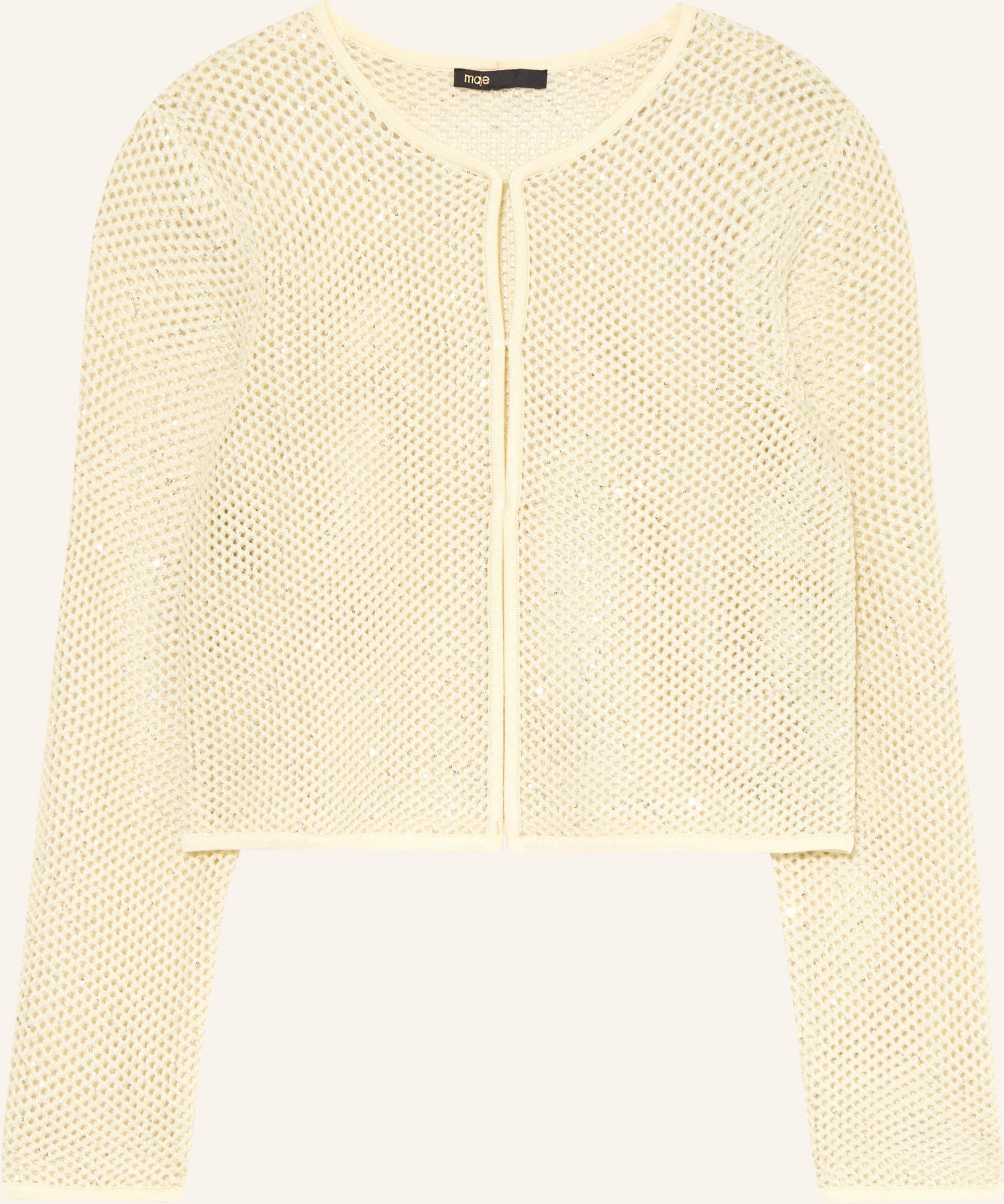 Maje Strickjacke Mit Glitzergarn Und Pailletten gelb