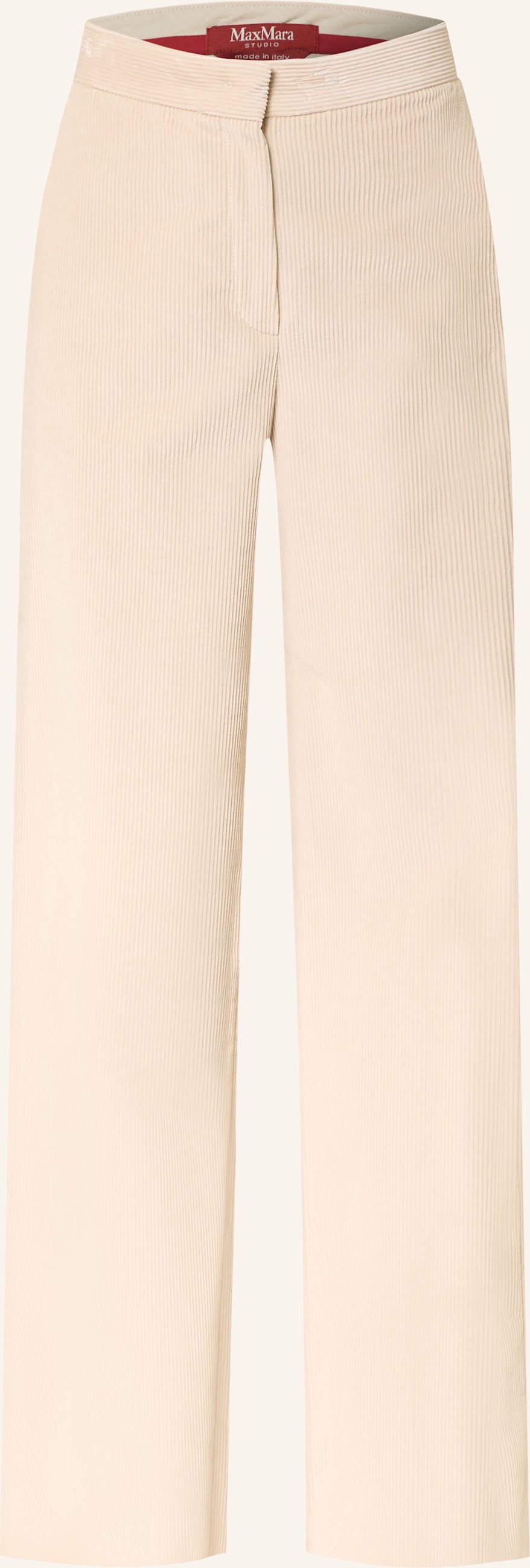 Thumbnail - Max Mara Studio Marlenehose Faretra Aus Cord beige