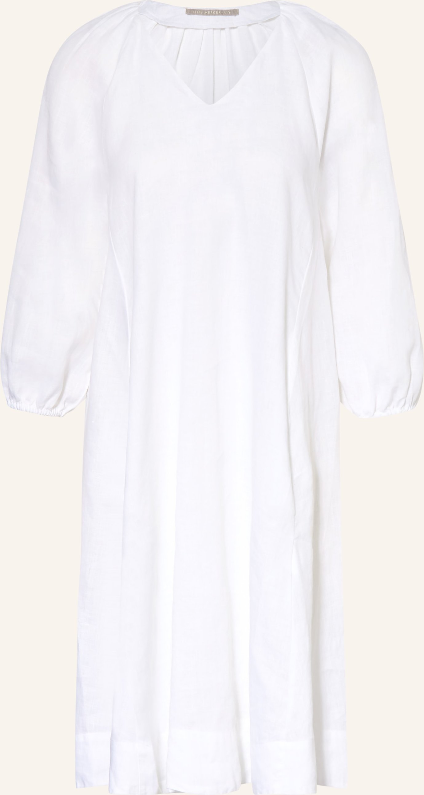 (The Mercer) N.Y. Leinenkleid Mit 3/4-Arm weiss