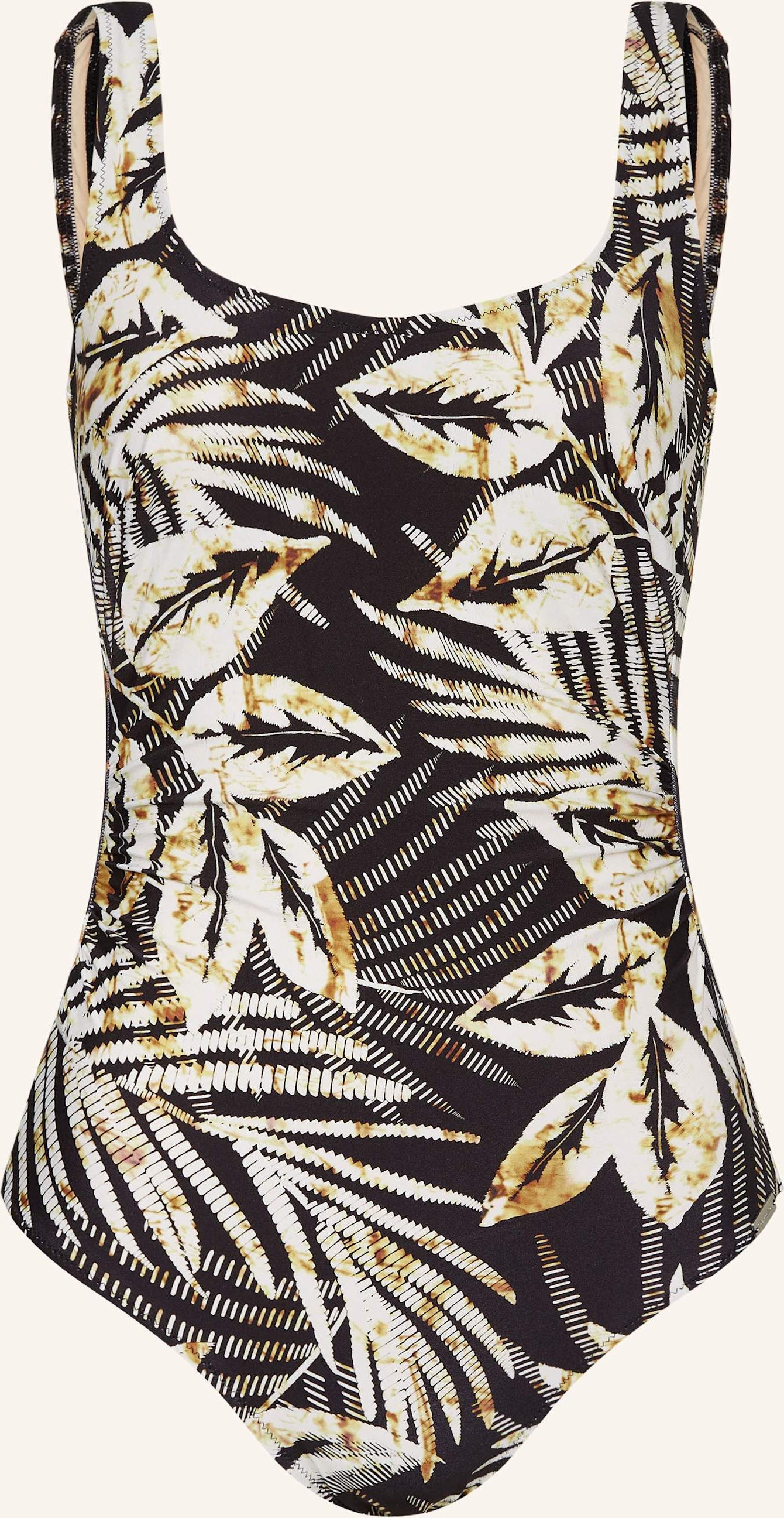 Thumbnail - Charmline Shape-Badeanzug Seductive Leaves schwarz