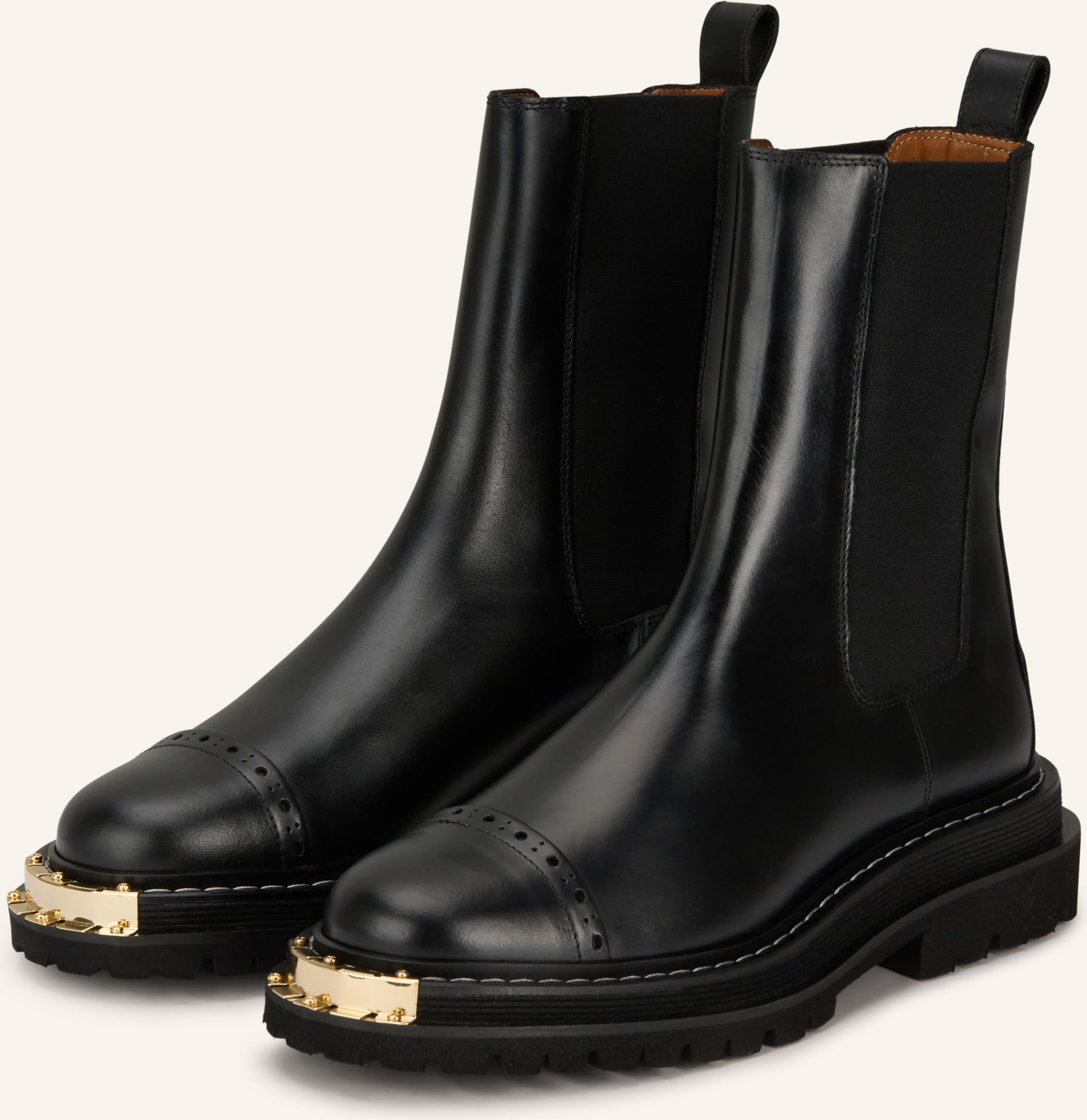 Sandro Chelsea-Boots Mit Nieten schwarz