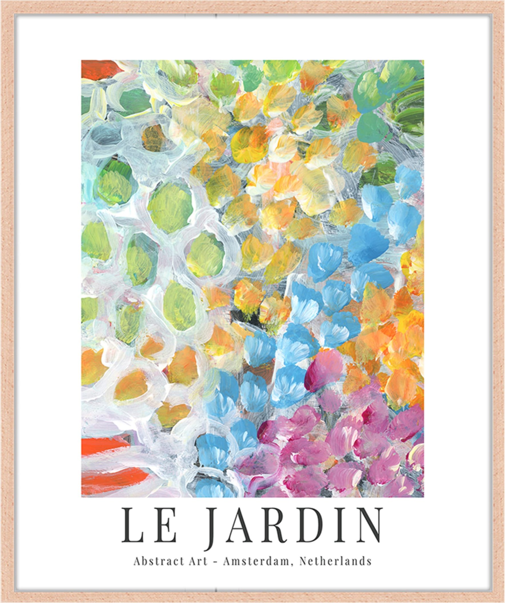 Liv Corday Wandbild Garten Mit Rahmen braun