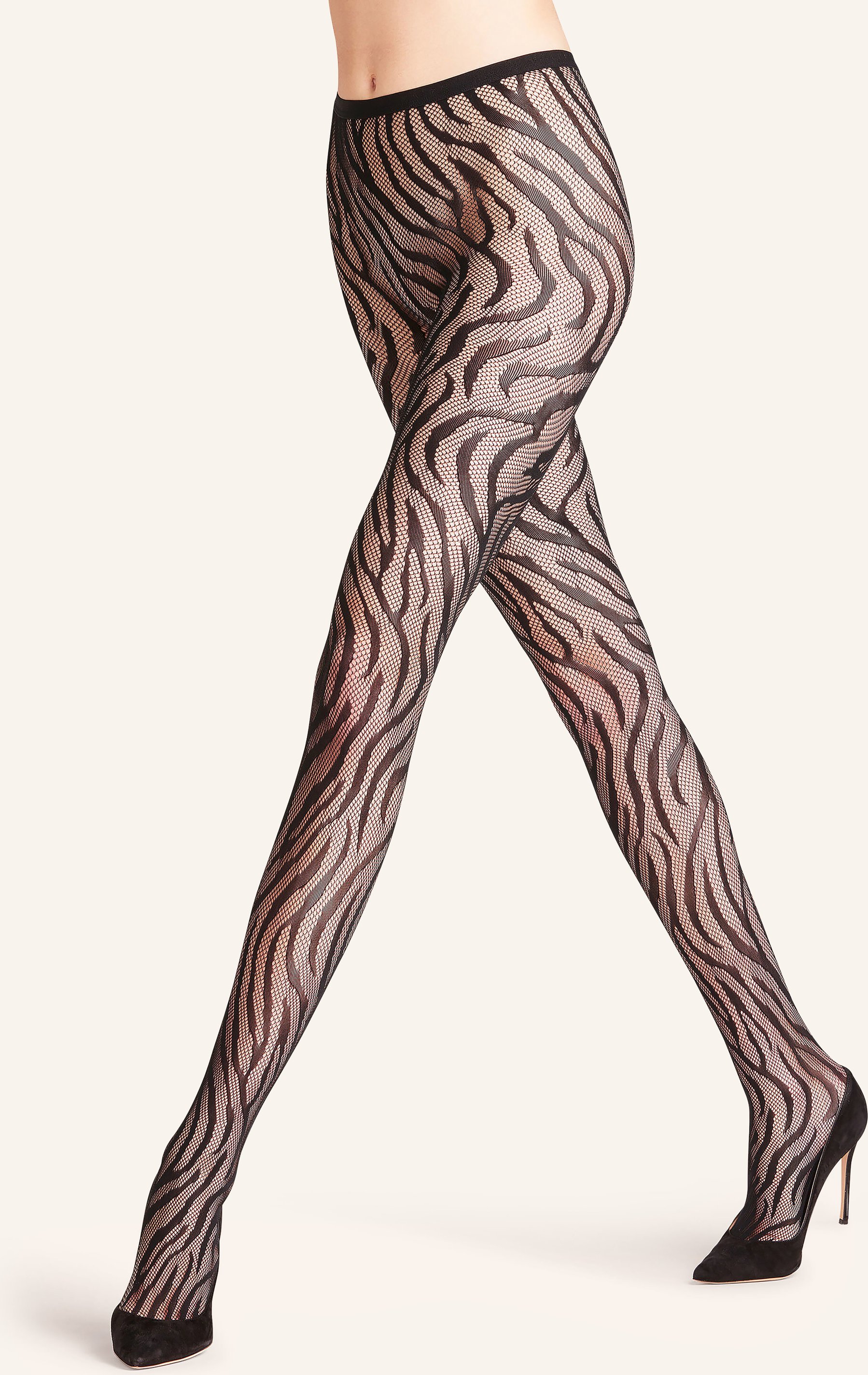 Falke Feinstrumpfhose Zebra schwarz