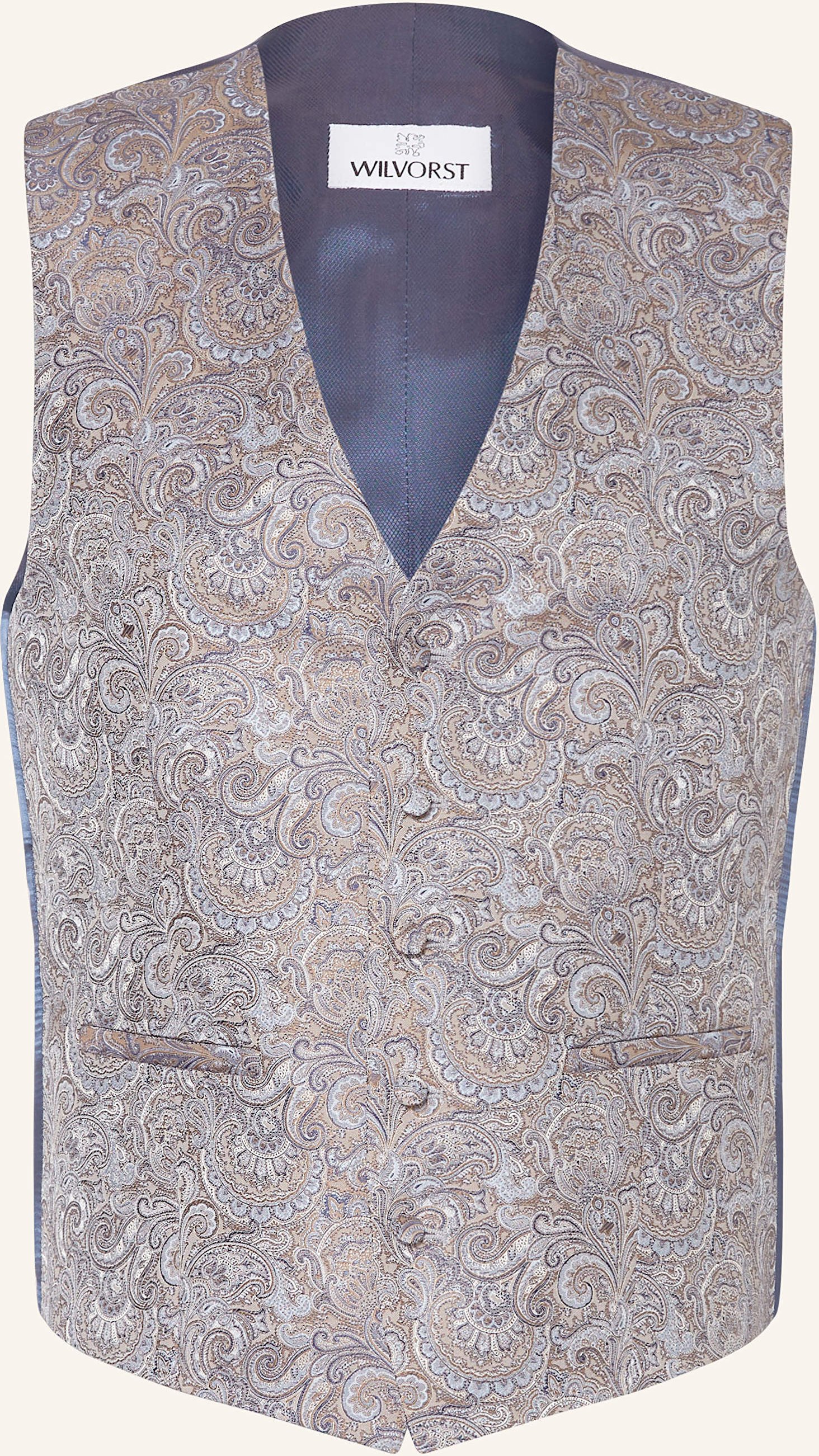 Wilvorst Anzugweste Extra Slim Fit blau