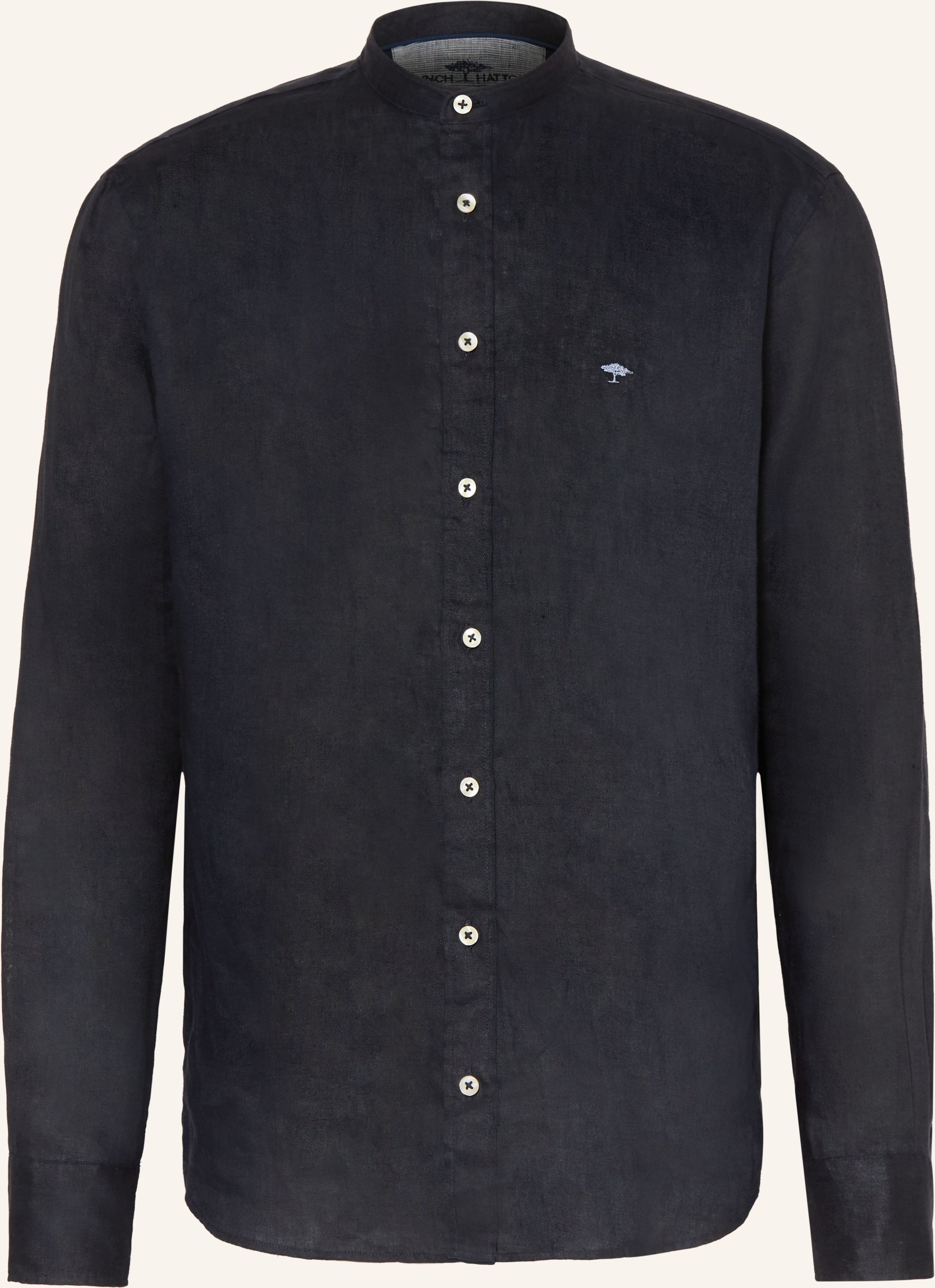 Fynch-Hatton Leinenhemd Regular Fit blau