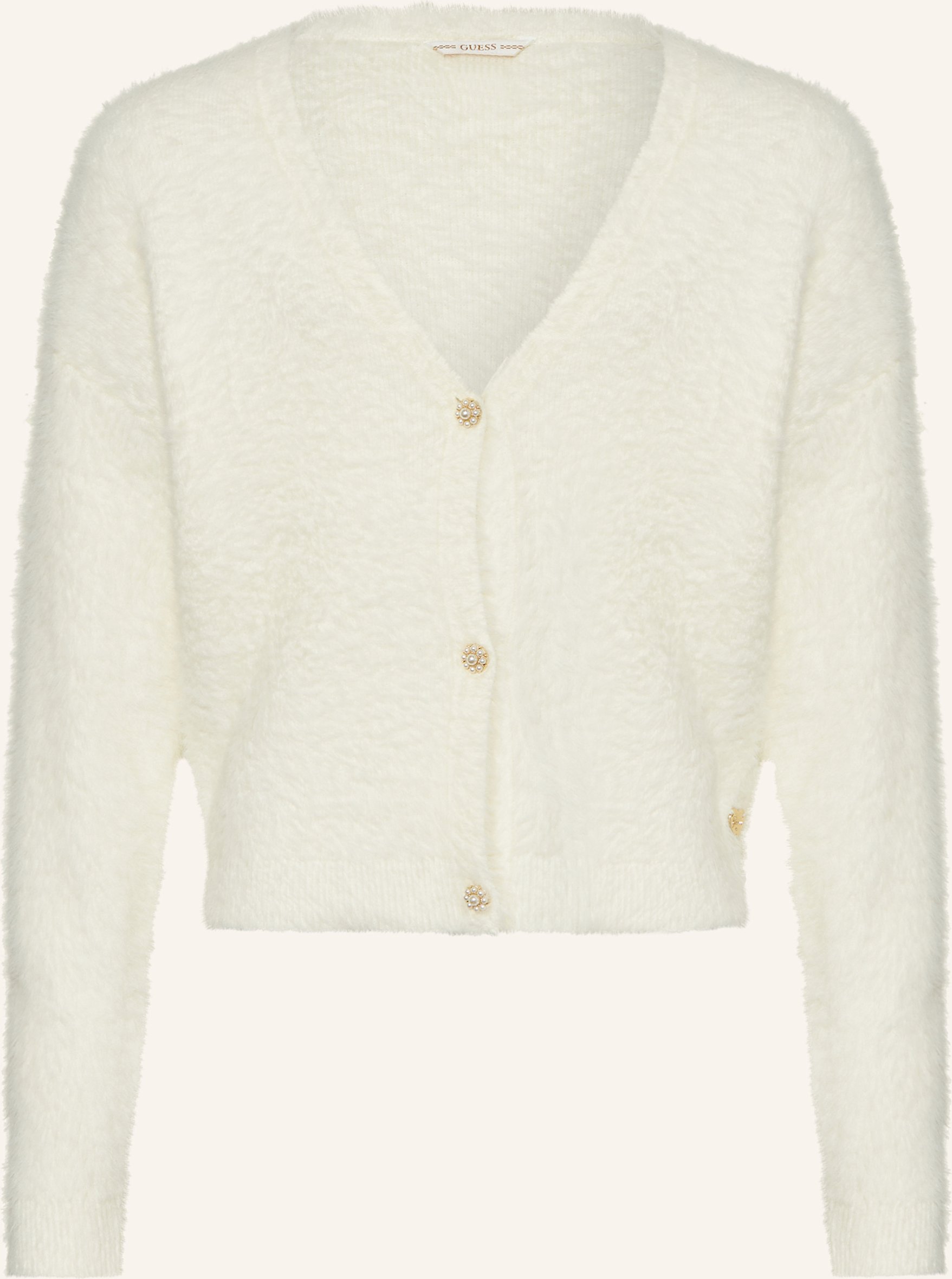 Thumbnail - Guess Strickjacke Mit Schmucksteinen weiss