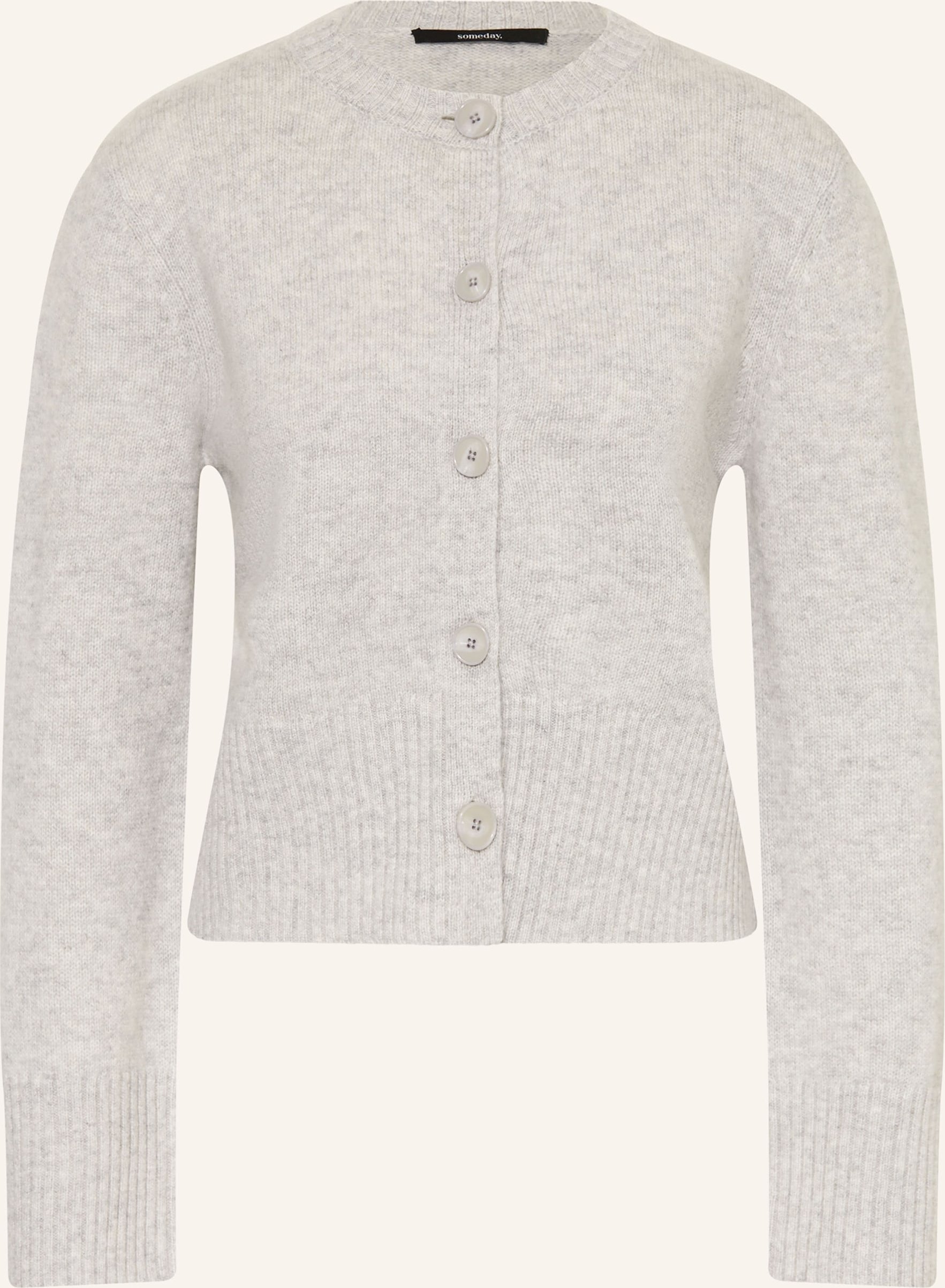 Someday Strickjacke Teola Aus Cashmere grau